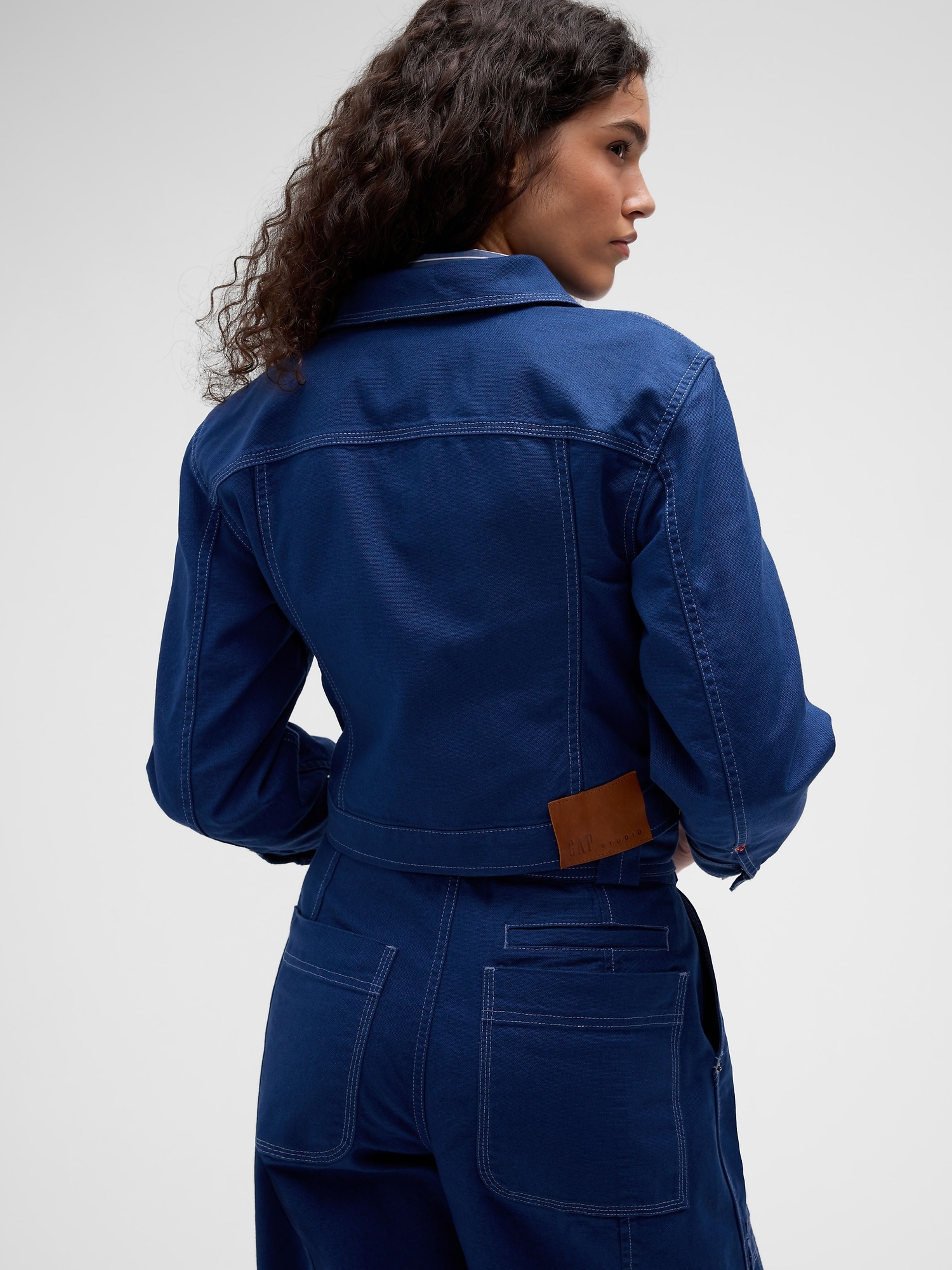 Płócienna kurtka crop GapStudio by Zac Posen - 004