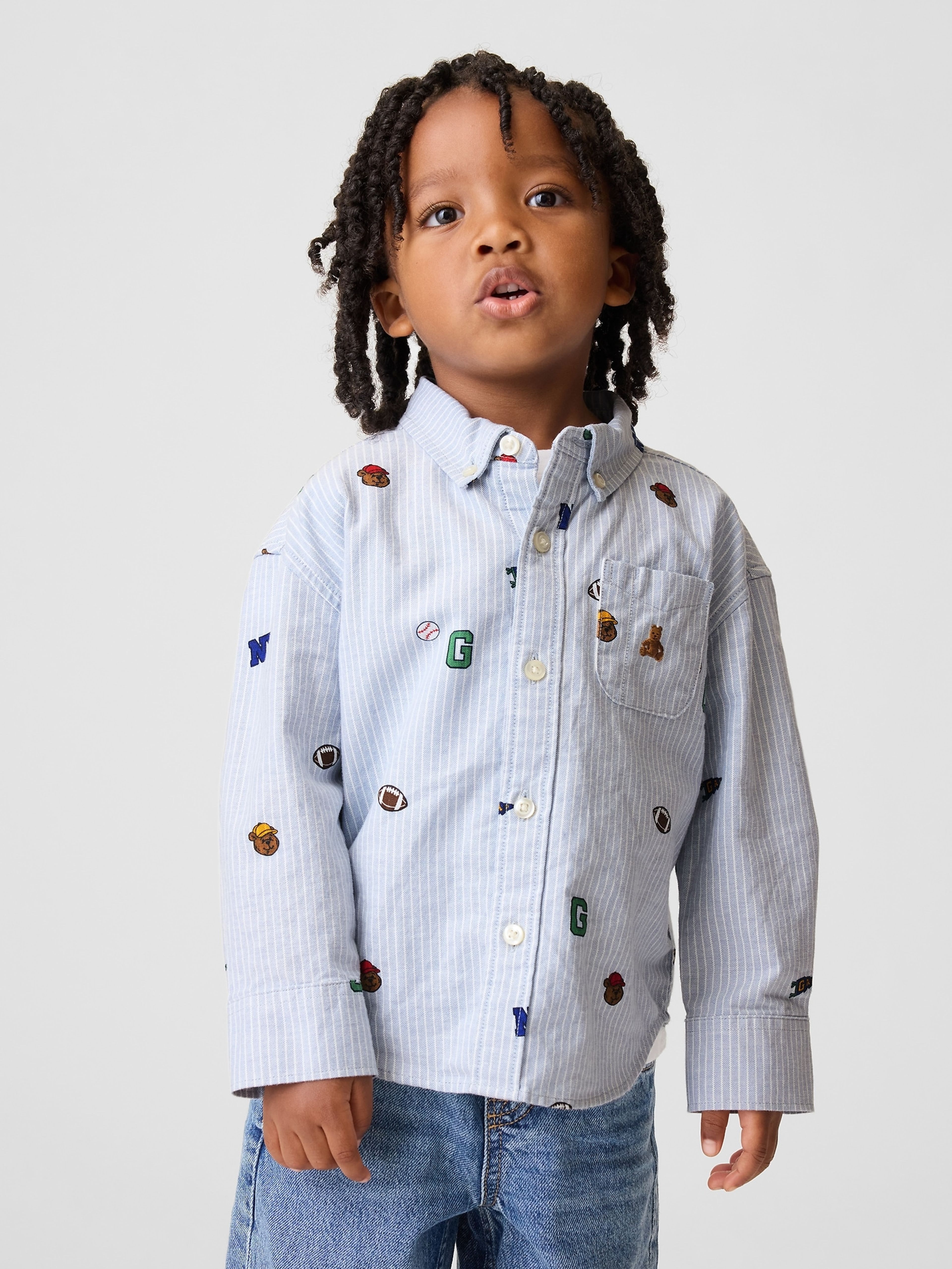 Baby oversize košeľa Oxford Big Shirt Brannan Bear - 001