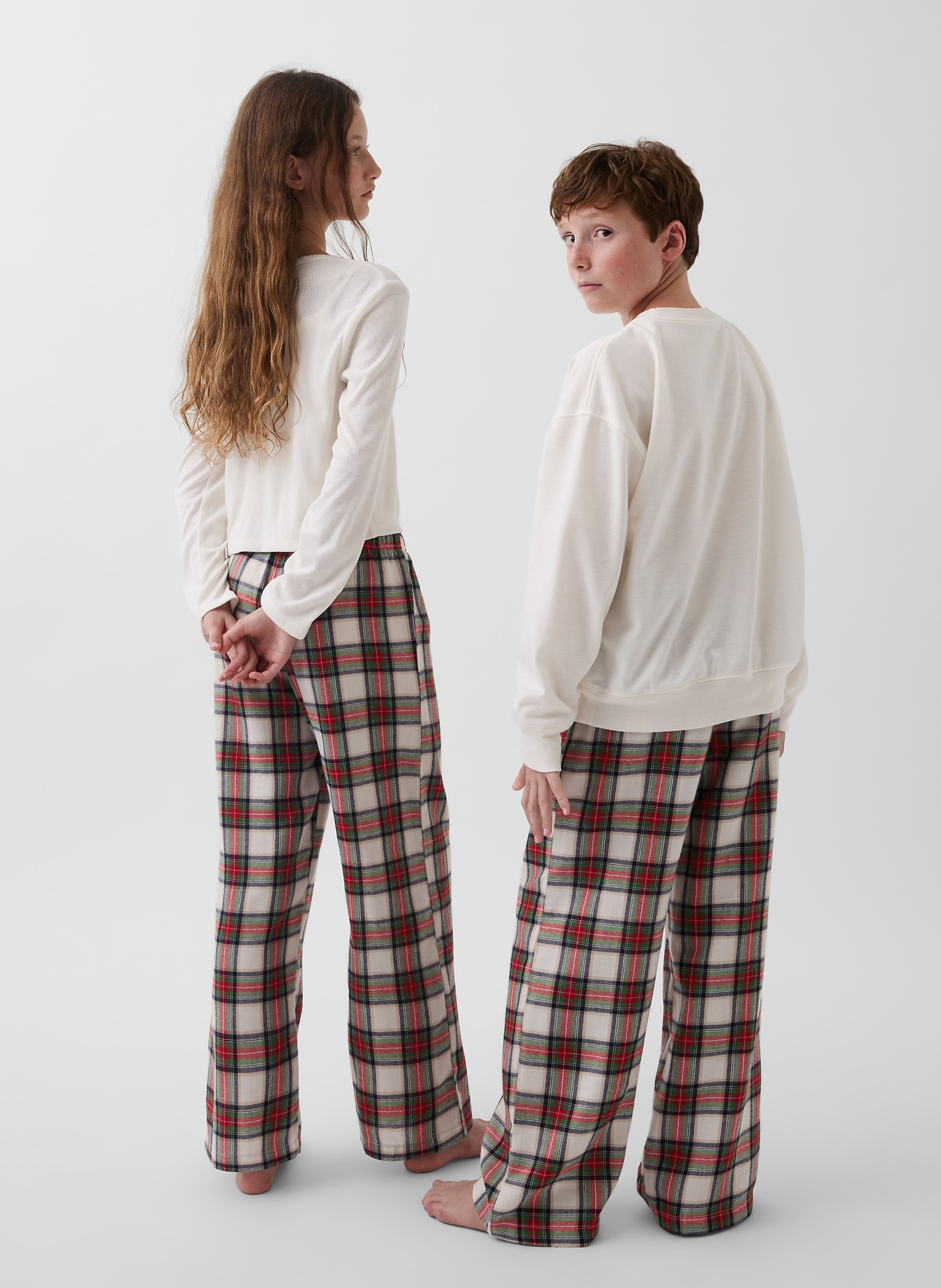 Dziecięce flanelowe spodnie piżamowe unisex - 002