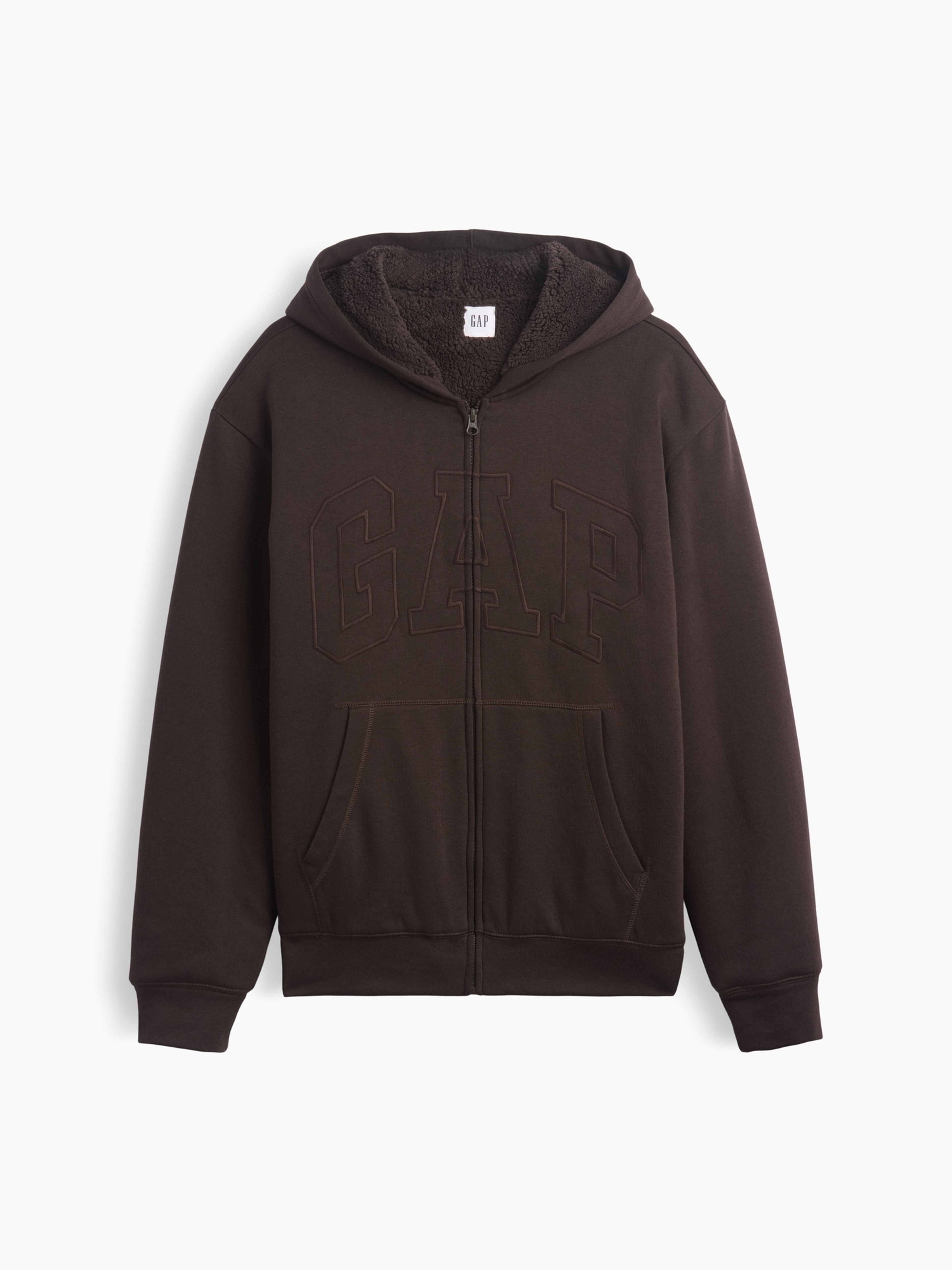 Zateplená sherpa mikina s logom - 005