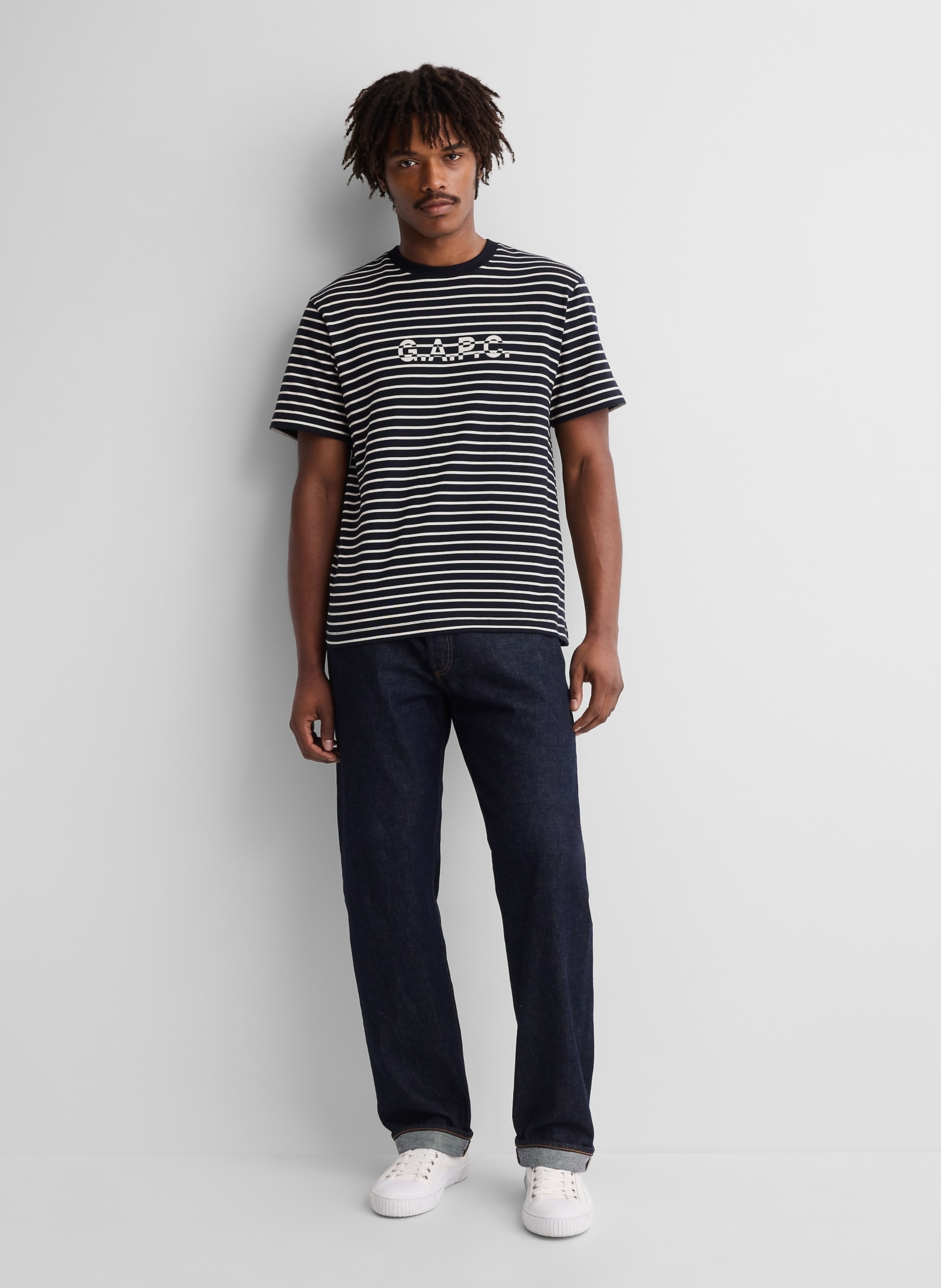 Gestreept T-shirt Gap × A.P.C. unisex met logo - 002