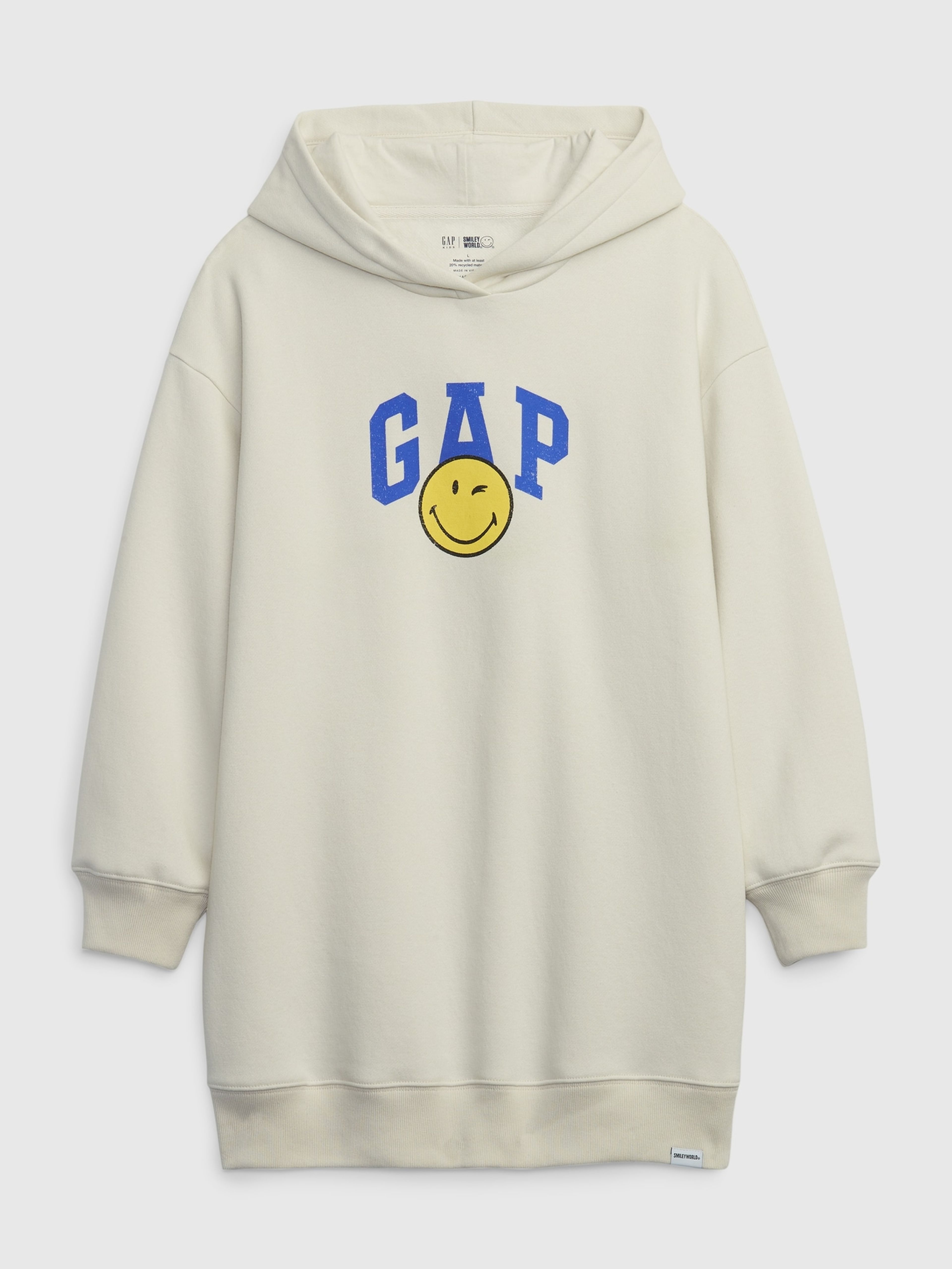 Dětské mikinové šaty GAP × SmileyWorld®