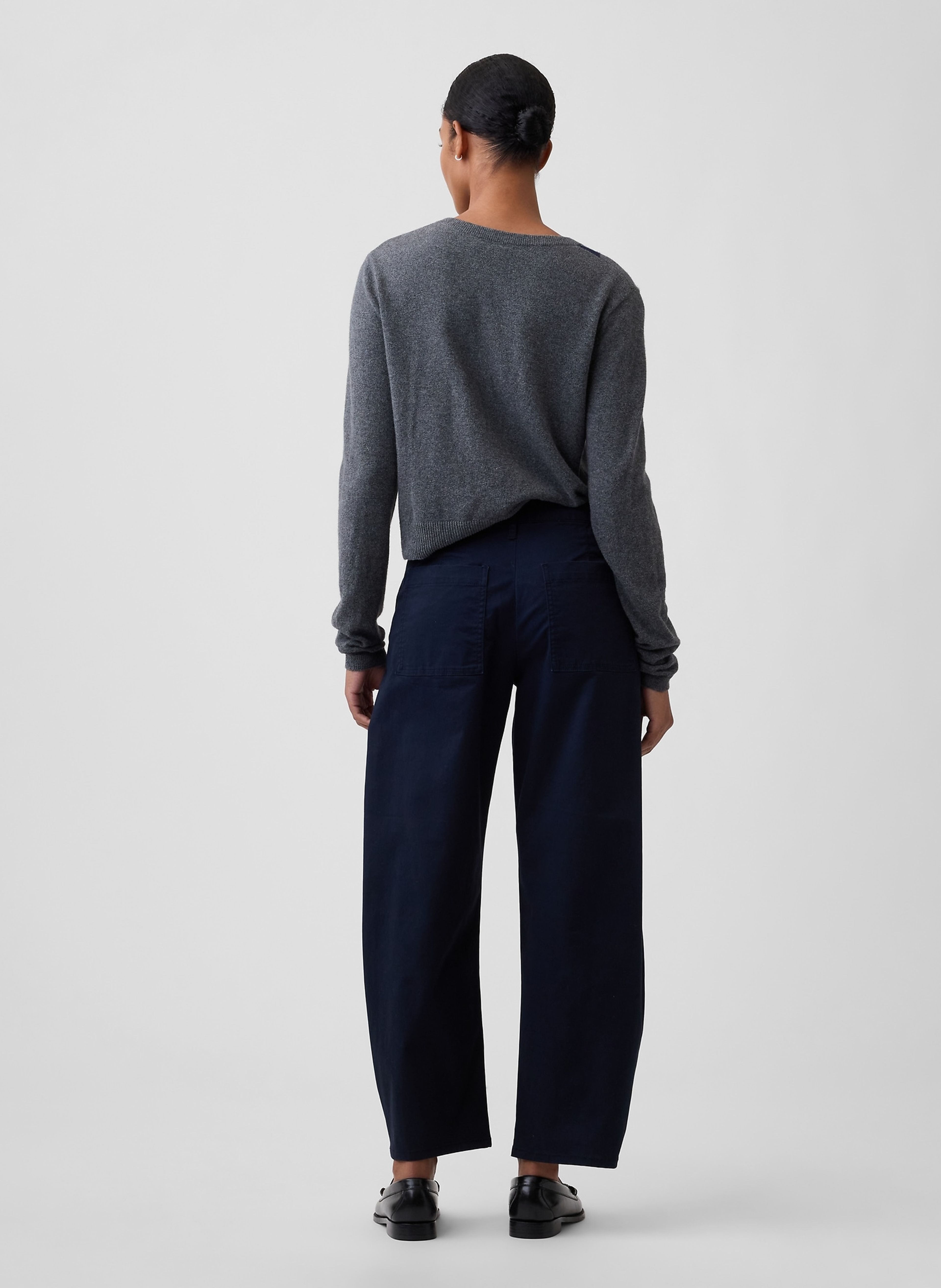 Mid Rise Barrel Khakihose - 004