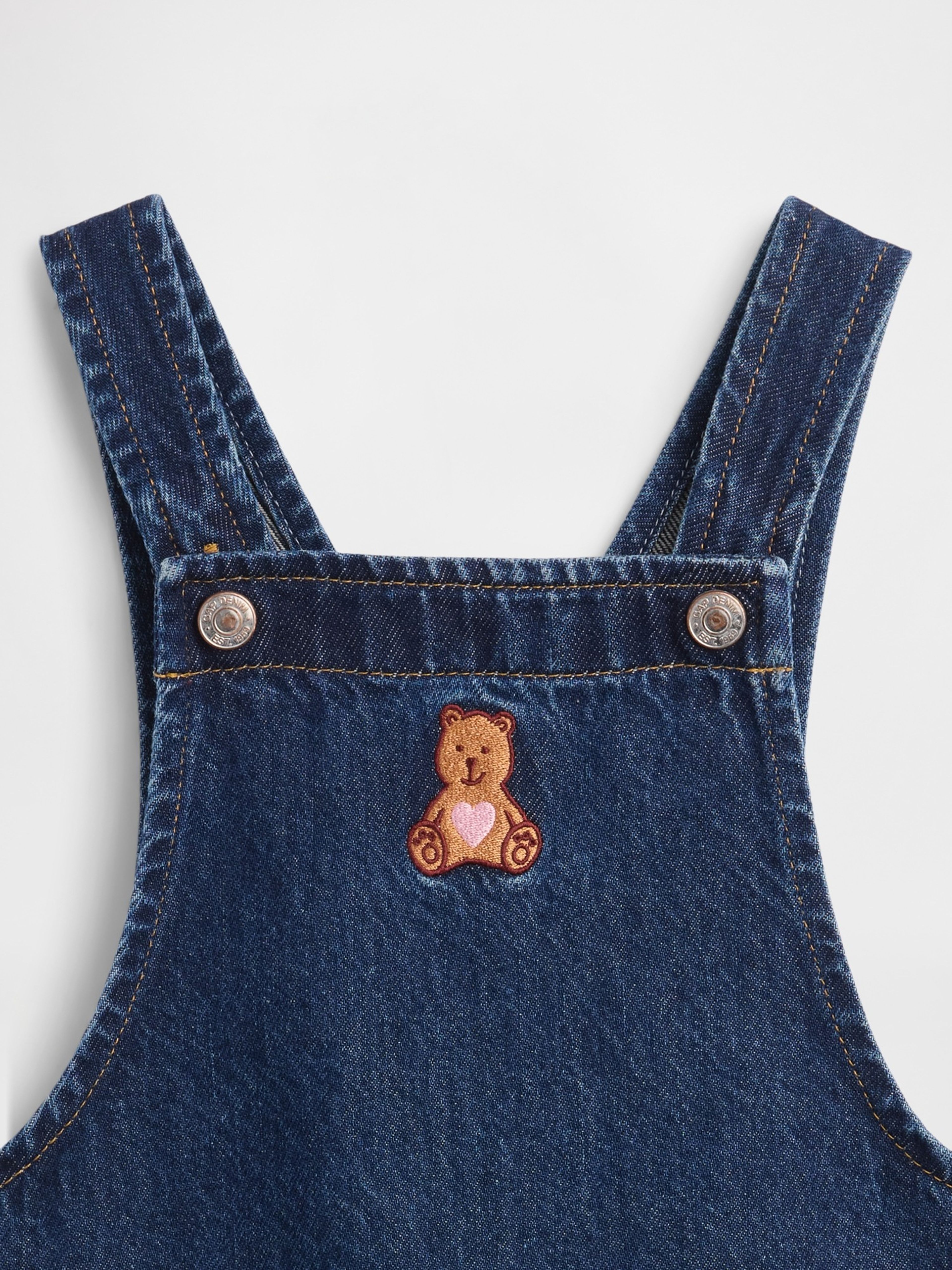 Baby jeansowa spódnica Brannan Bear na szelkach - 003