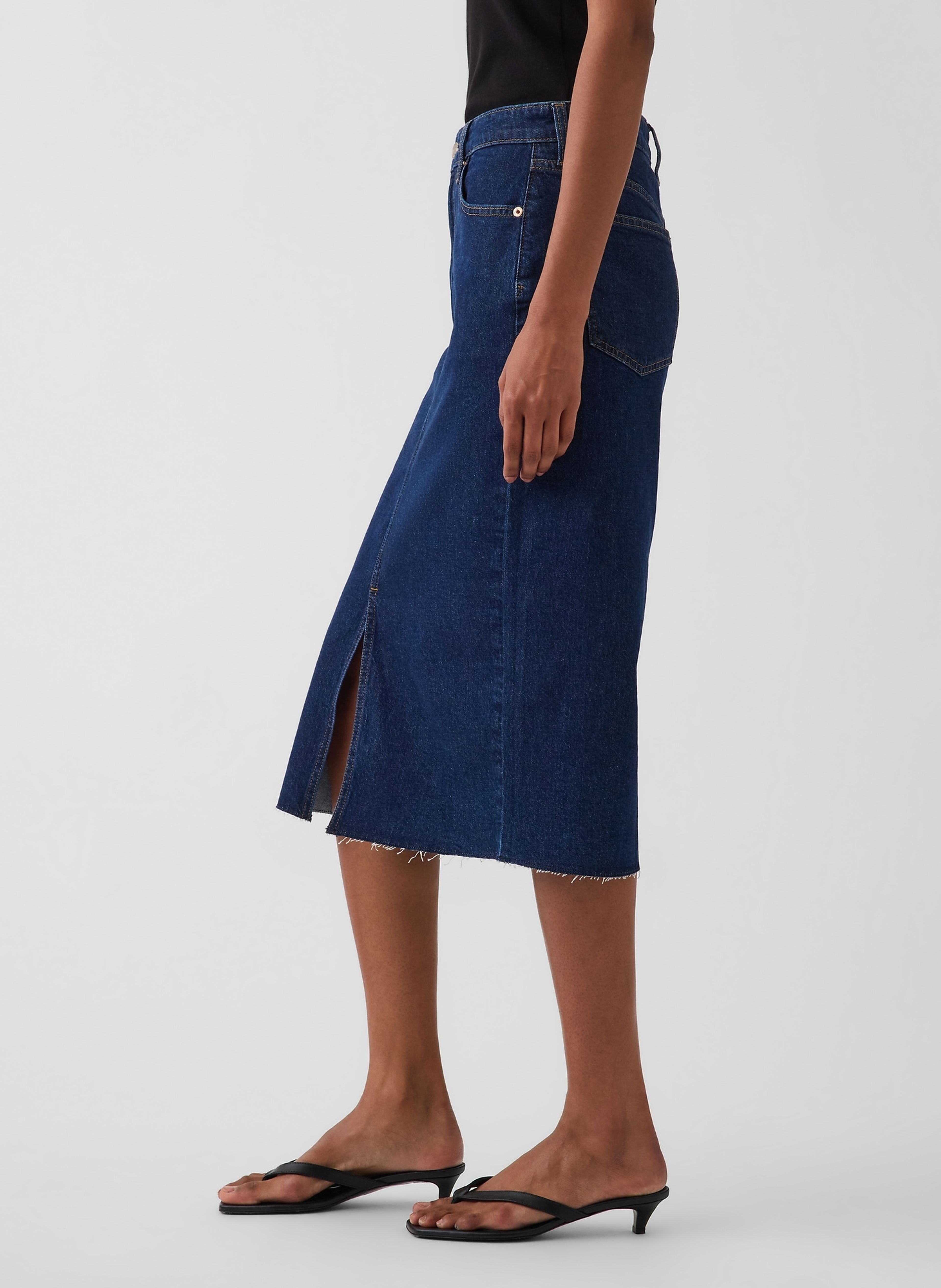 Jupe midi en jean - 003