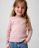 Baby T-shirt z logo-Różowy - 004