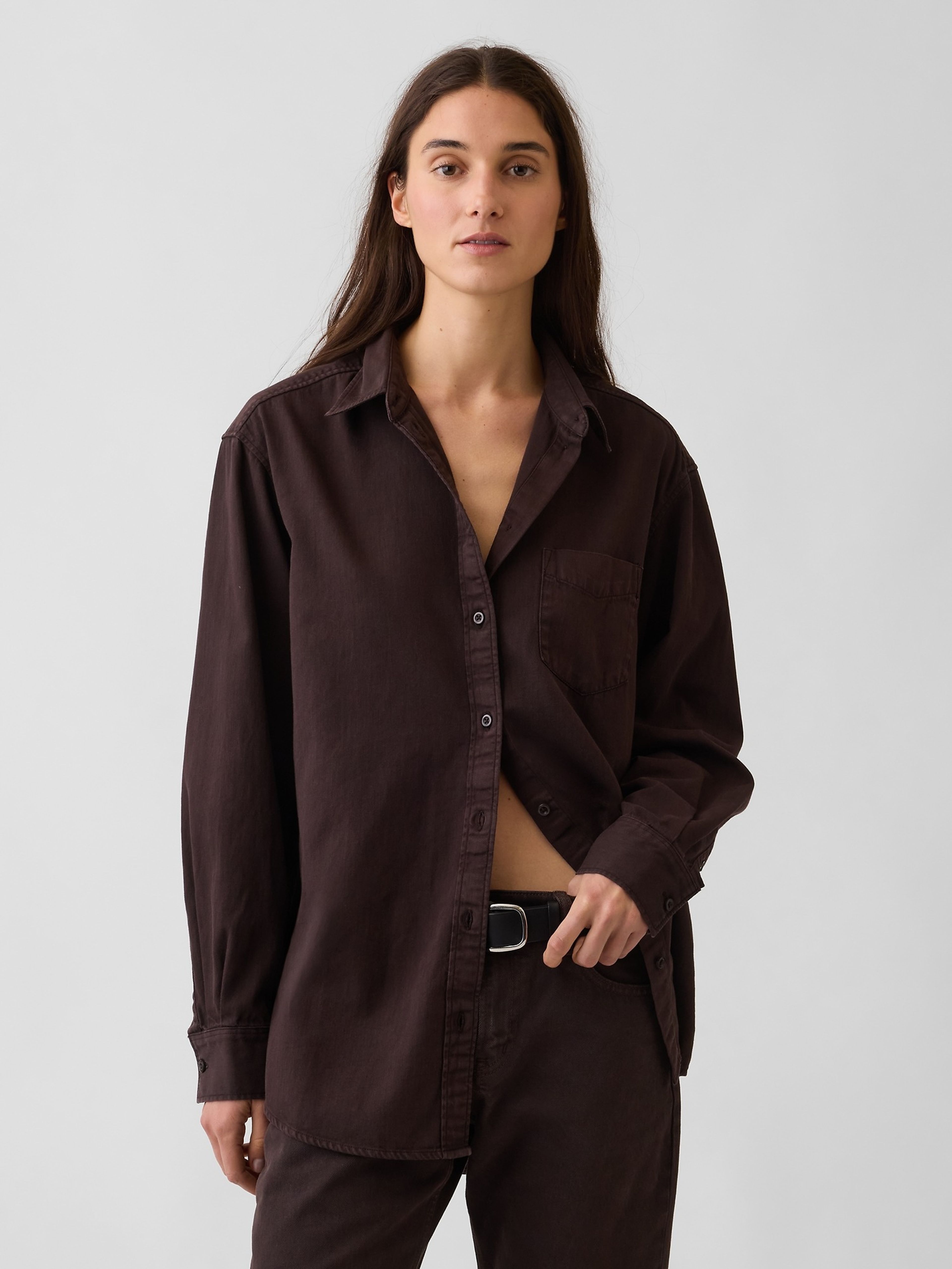 Džínsová oversize košeľa Big Shirt - 001
