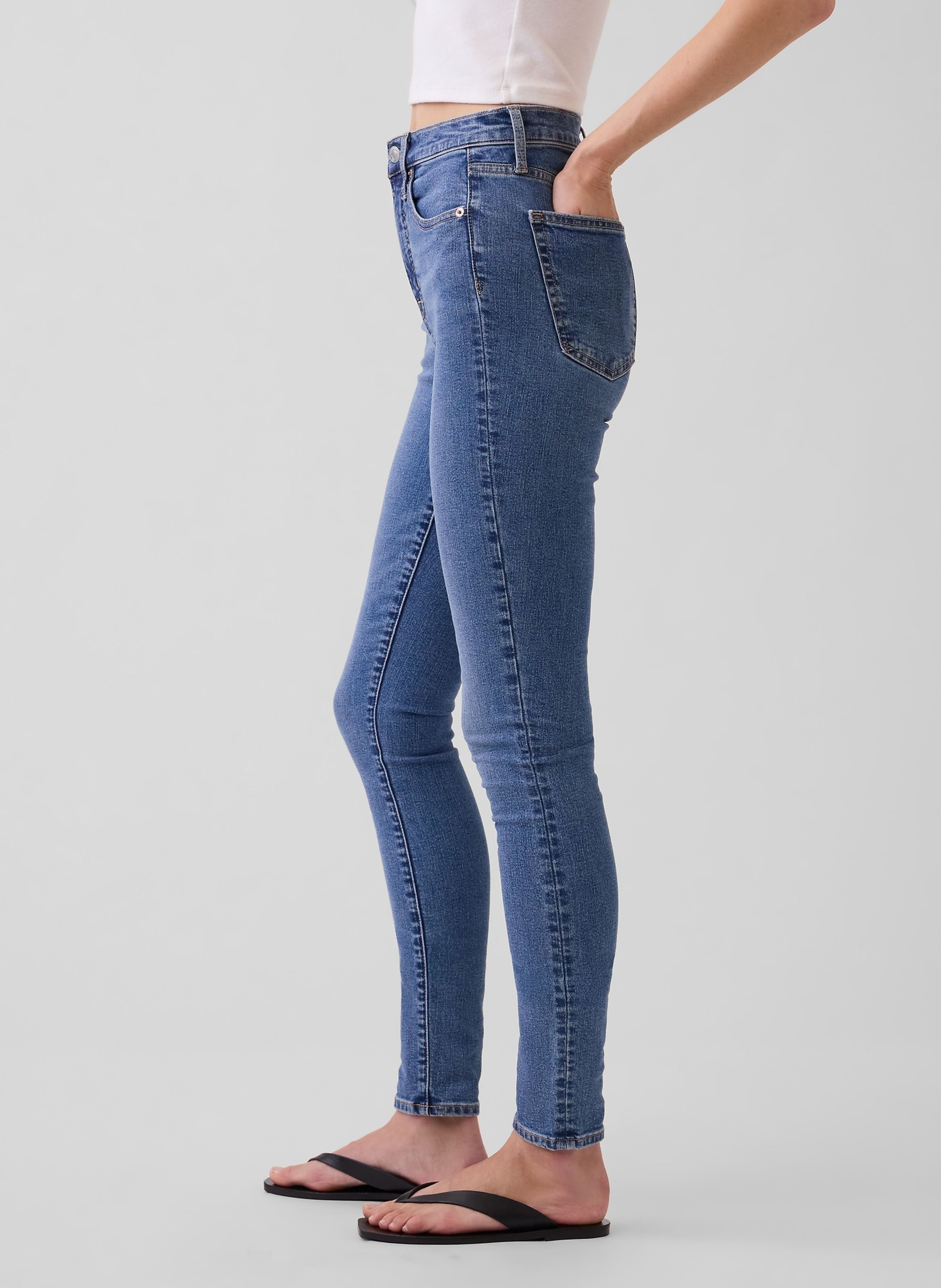 High Rise True Skinny Jeans - 003
