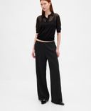 Spodnie Easy wide-leg-Czarny - 001