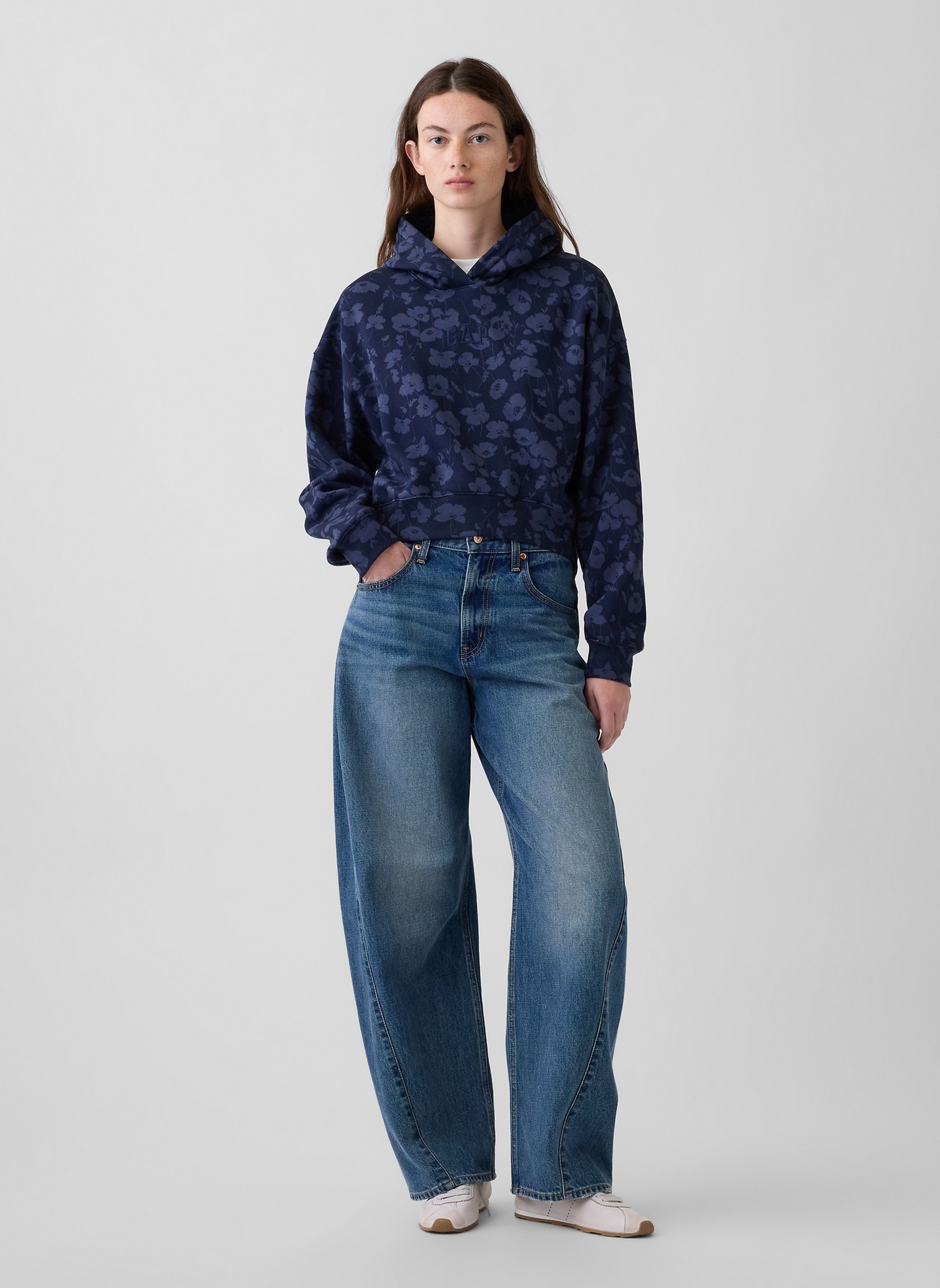 Crop mikina VintageSoft s logem - 002