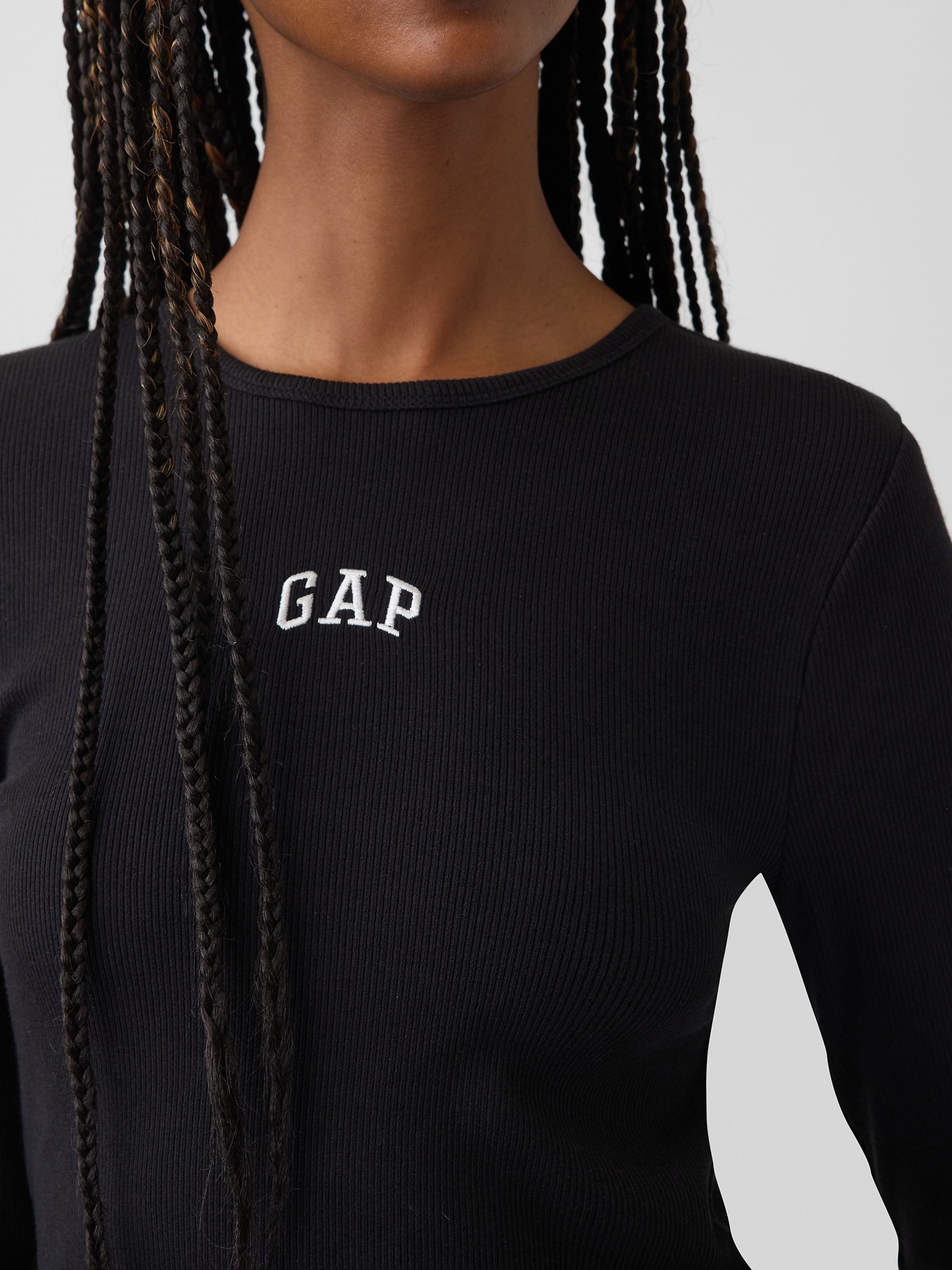 Ripp-T-Shirt mit Logo - 004