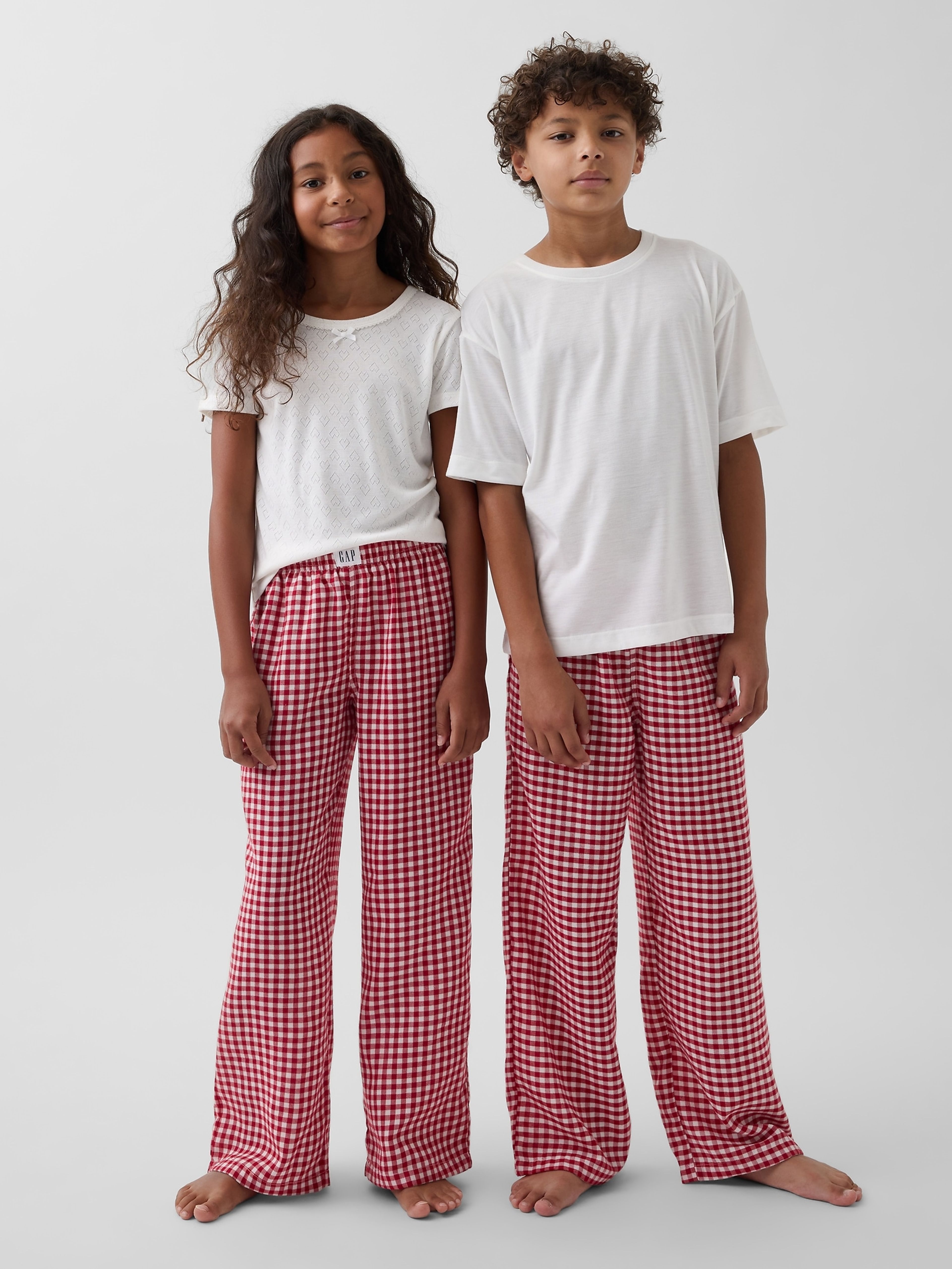 Dziecięce flanelowe spodnie piżamowe unisex - 001