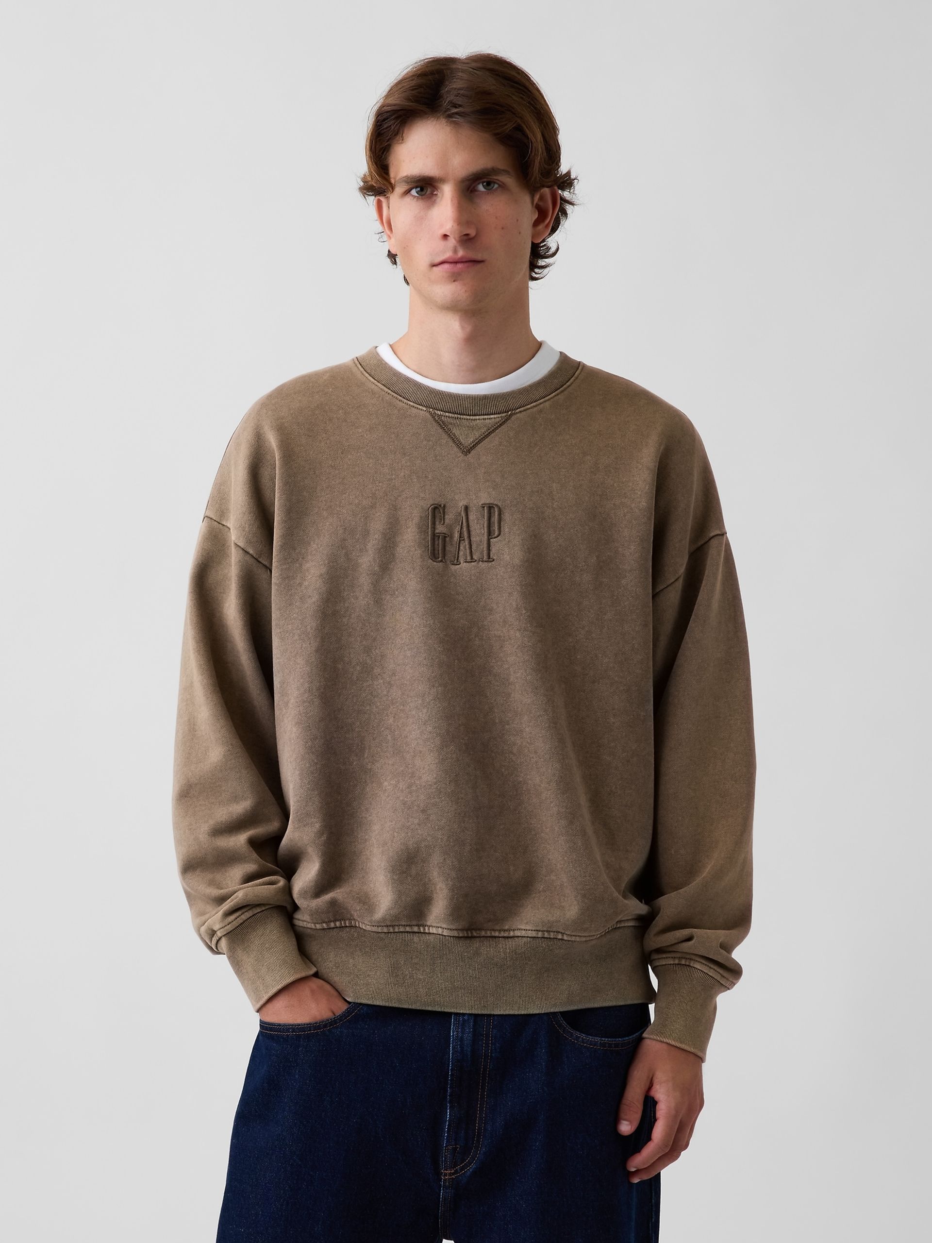 Bluza oversize Heavyweight z logo - 001