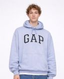 Sudadera oversized con logo unisex-Azul - 002
