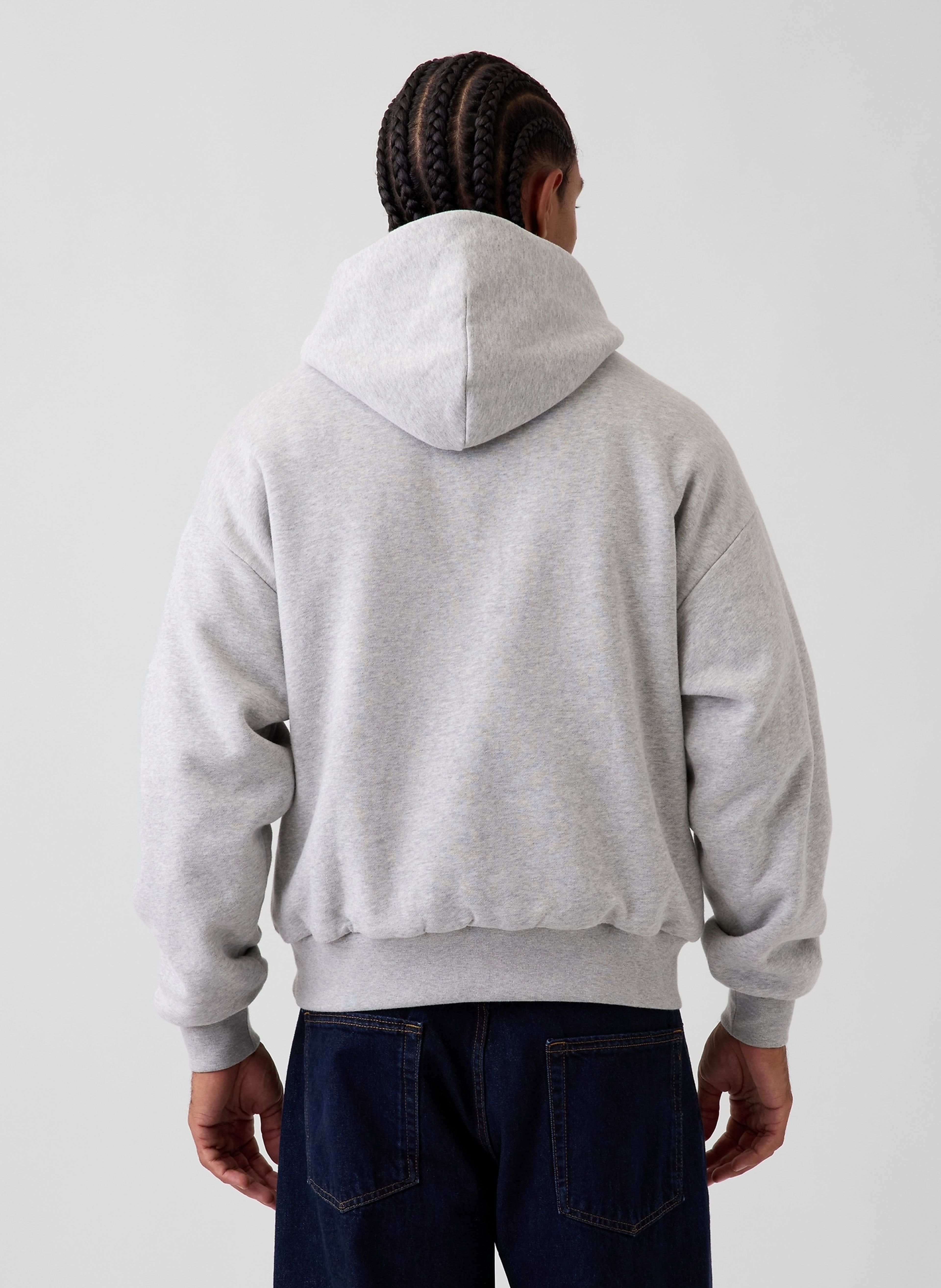 Oversize kifordítható pulóver VintageSoft unisex logóval - 003