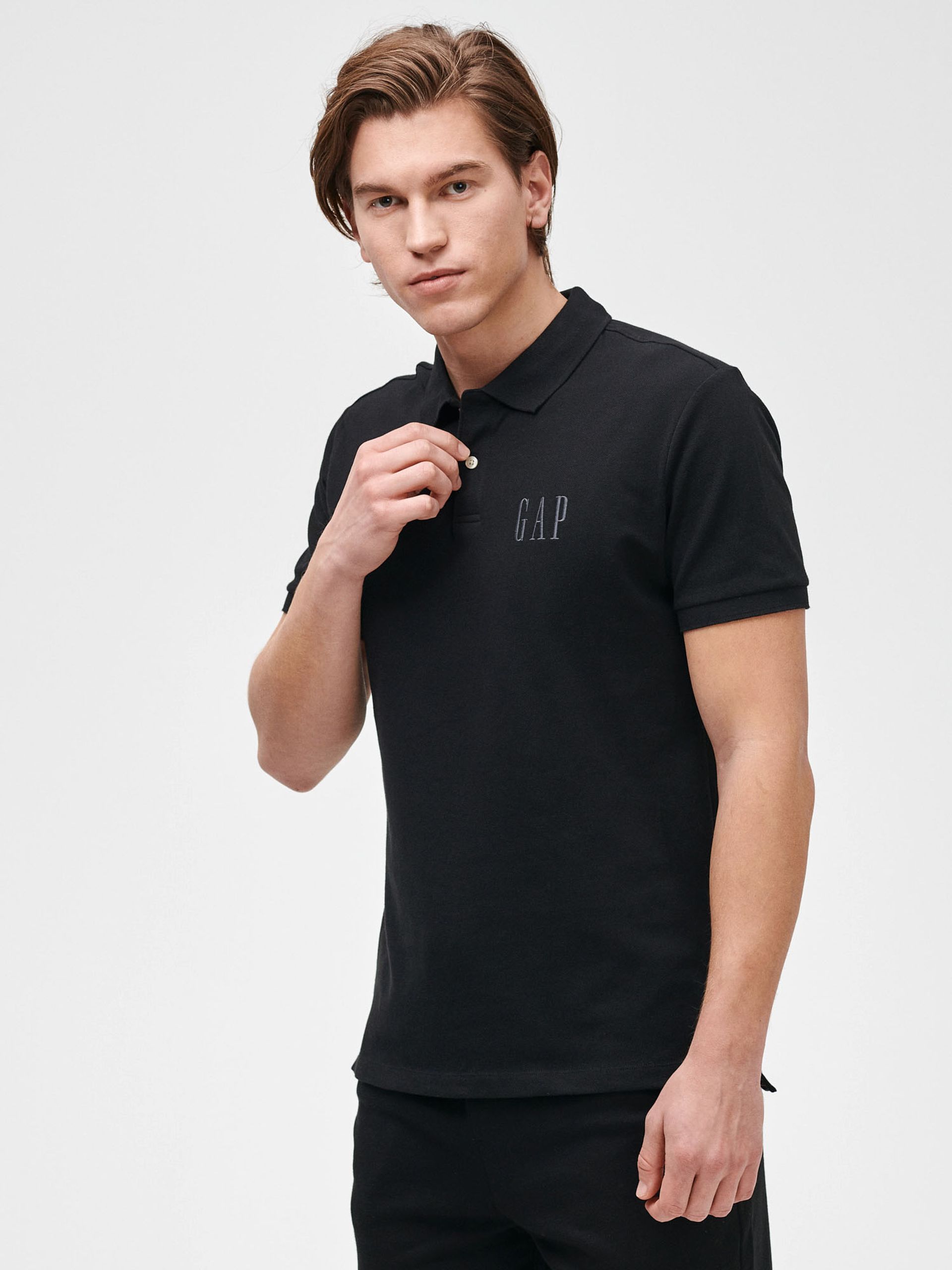 Polo tričko piqué s logem - 001