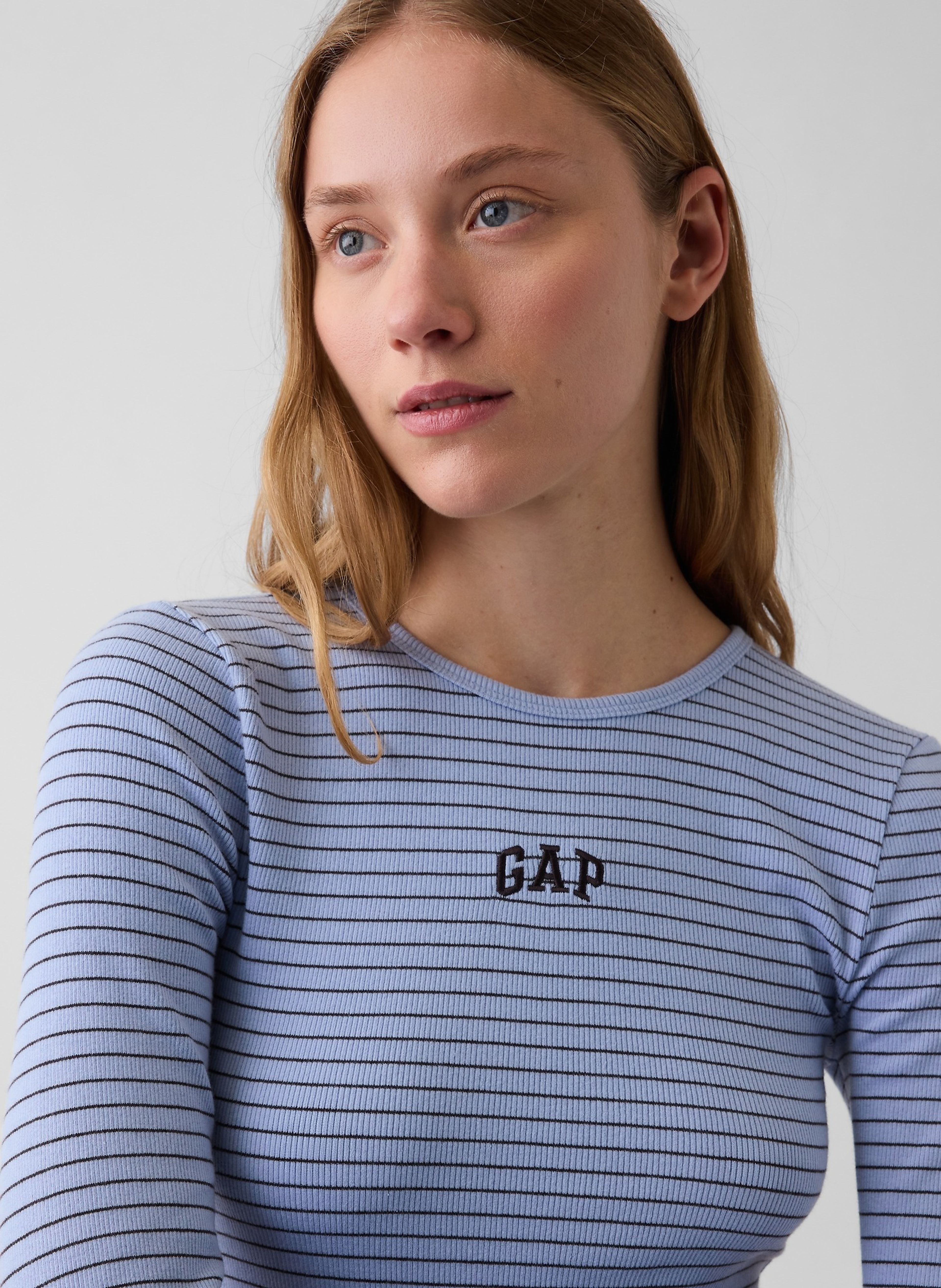 Ripp-T-Shirt mit Logo - 005