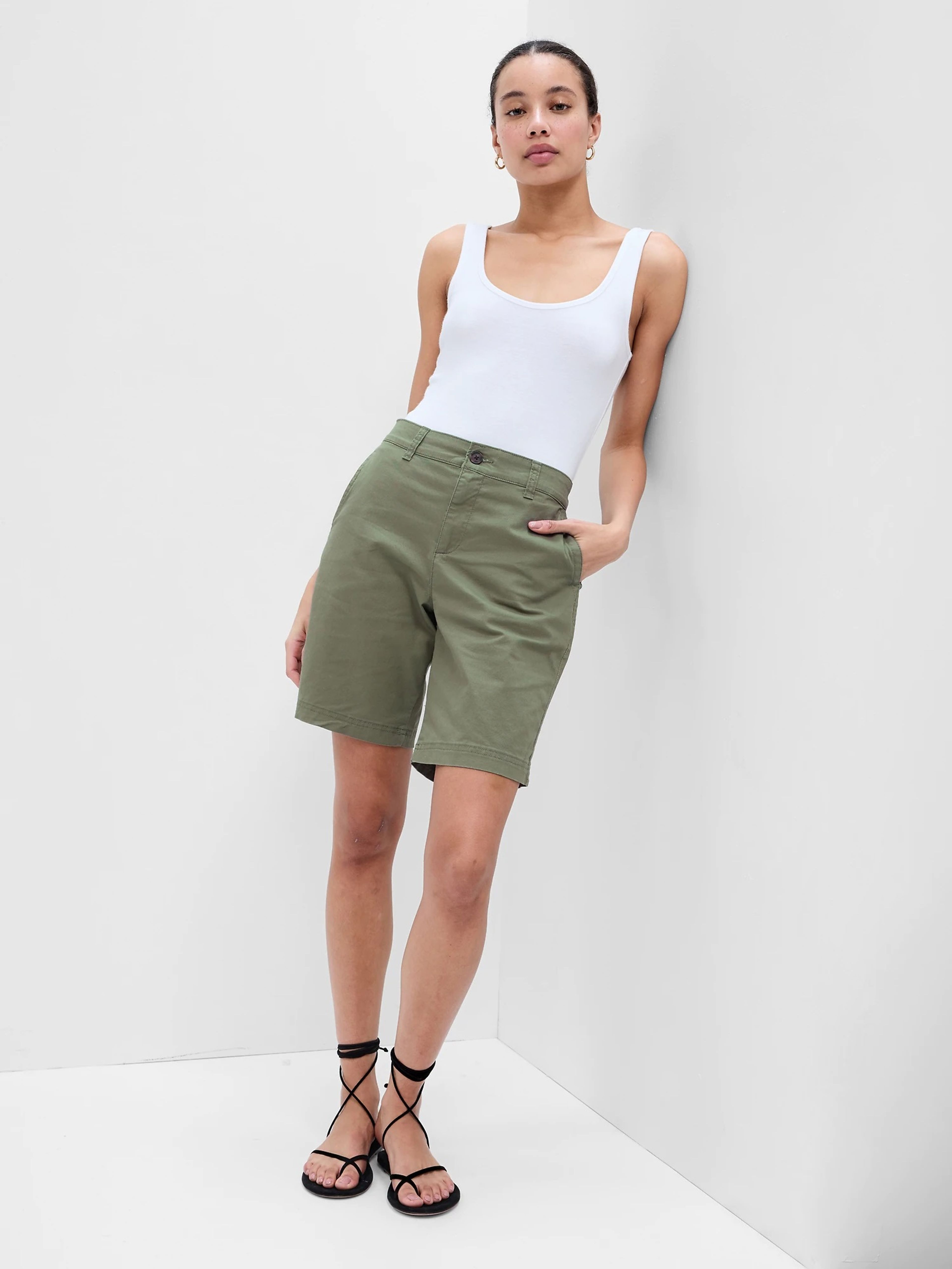 Shorts Twill Mid Rise