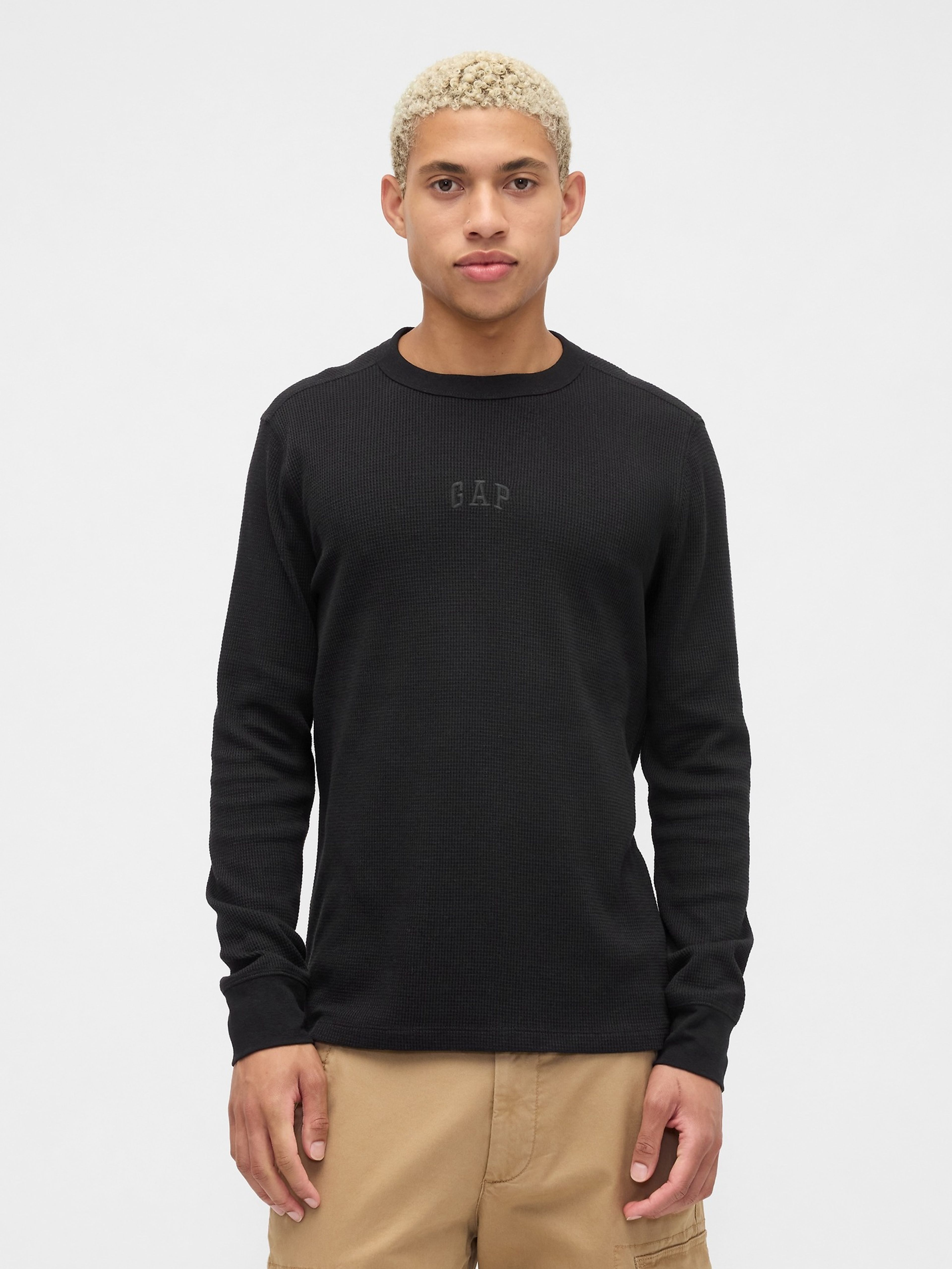 Herren-T-Shirt mit Waffelmuster