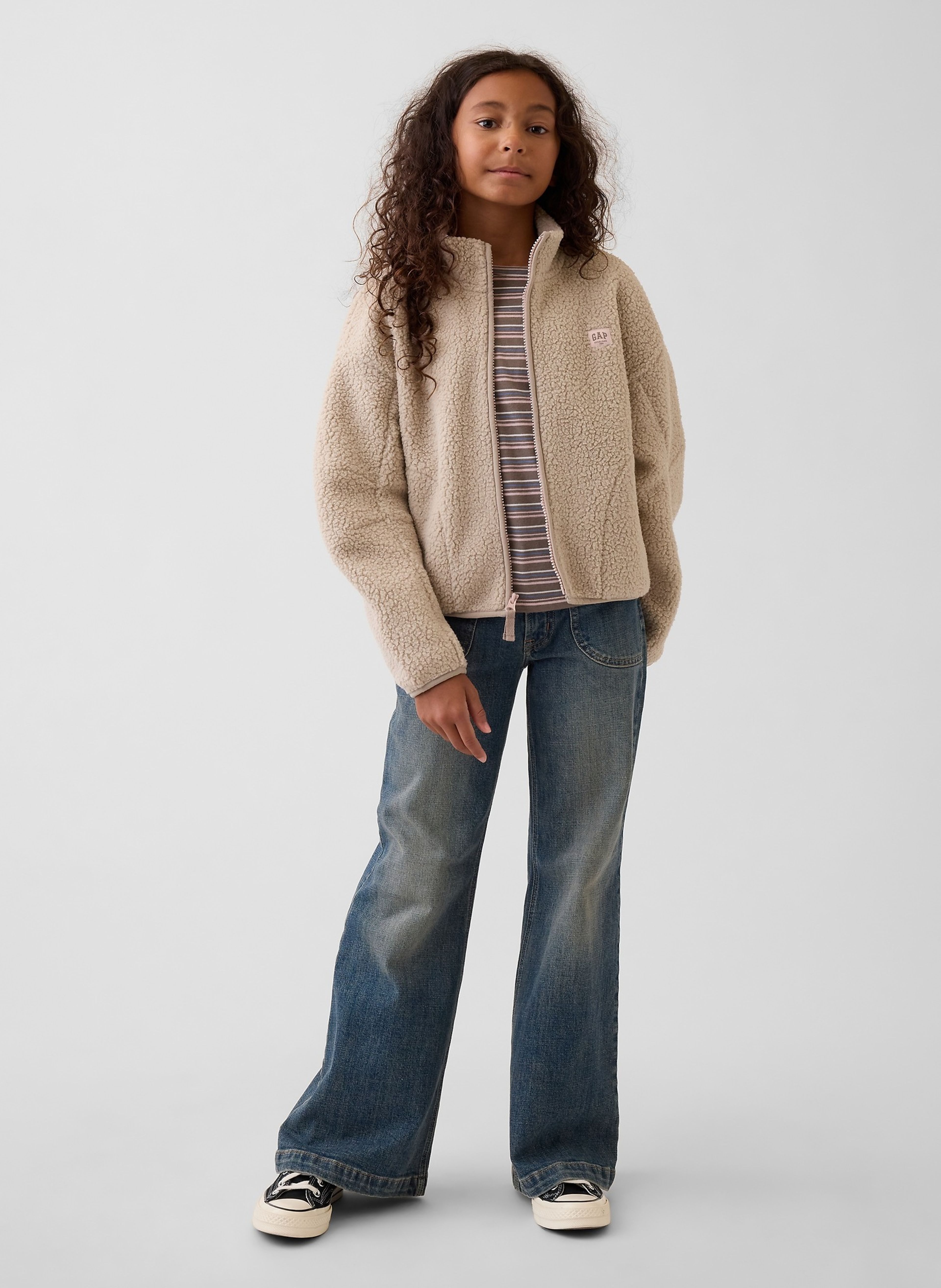 Dziecięca bluza sherpa z logo - 004