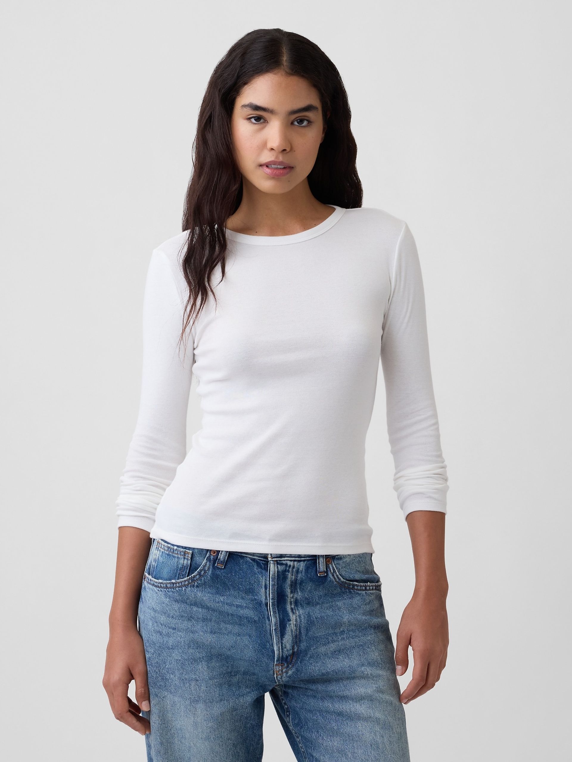 T-shirt en maille côtelée - 001