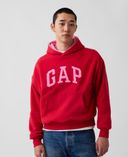 Felpa reversibile oversize VintageSoft unisex con logo-Rosso - 001