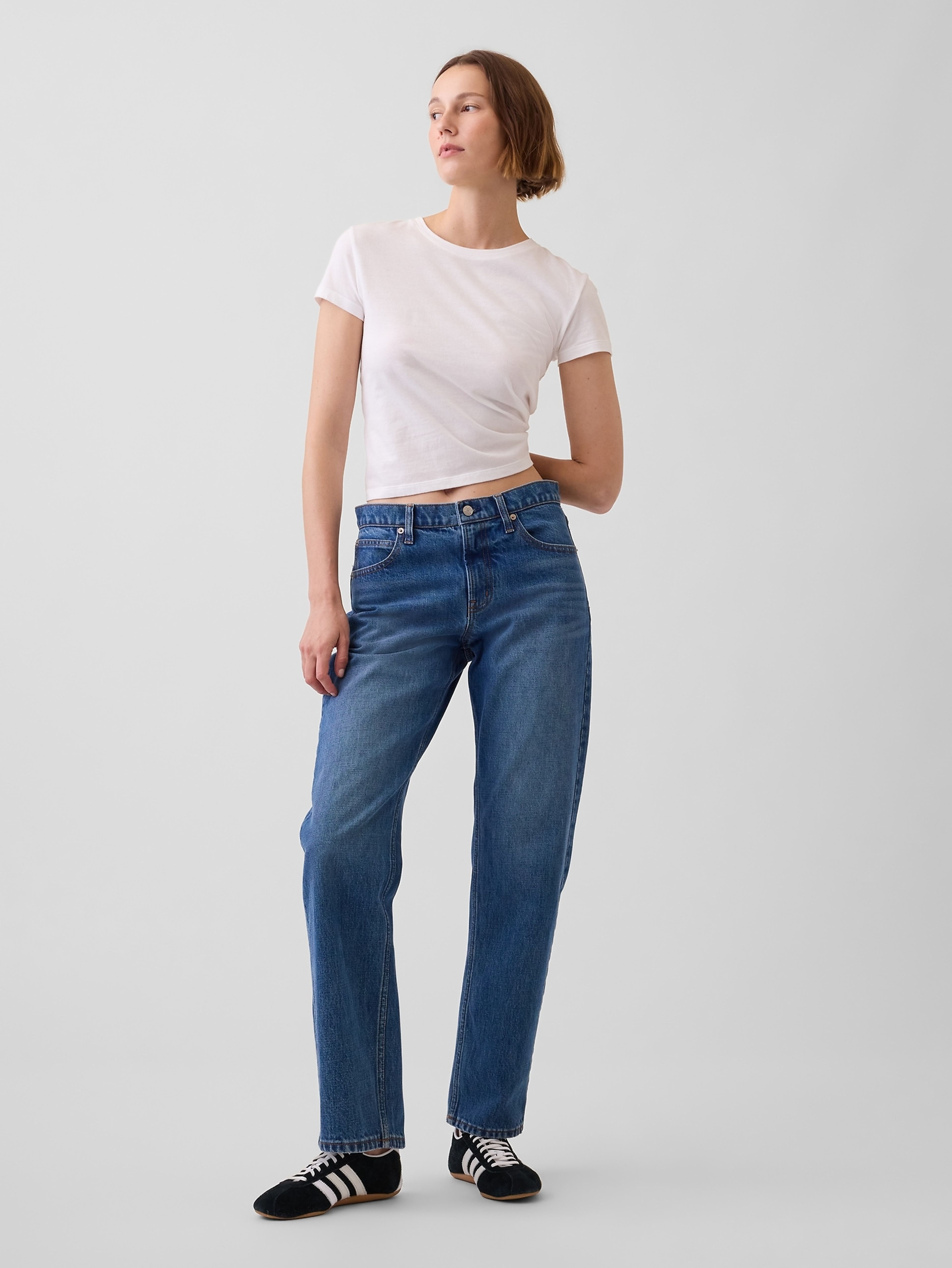 Jean Mid Rise Straight Taper - 001