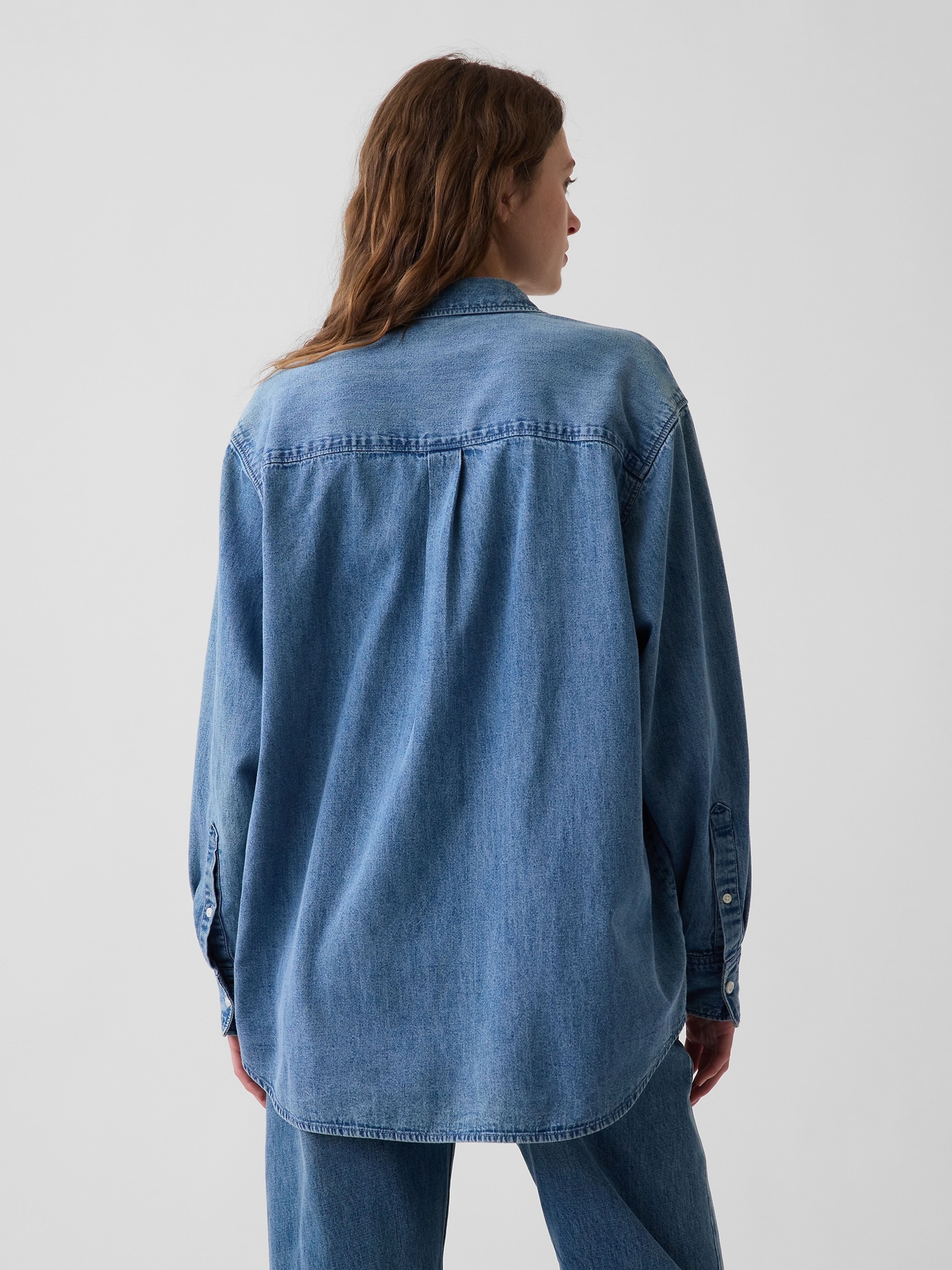 Džínsová oversize košeľa Big Shirt - 003