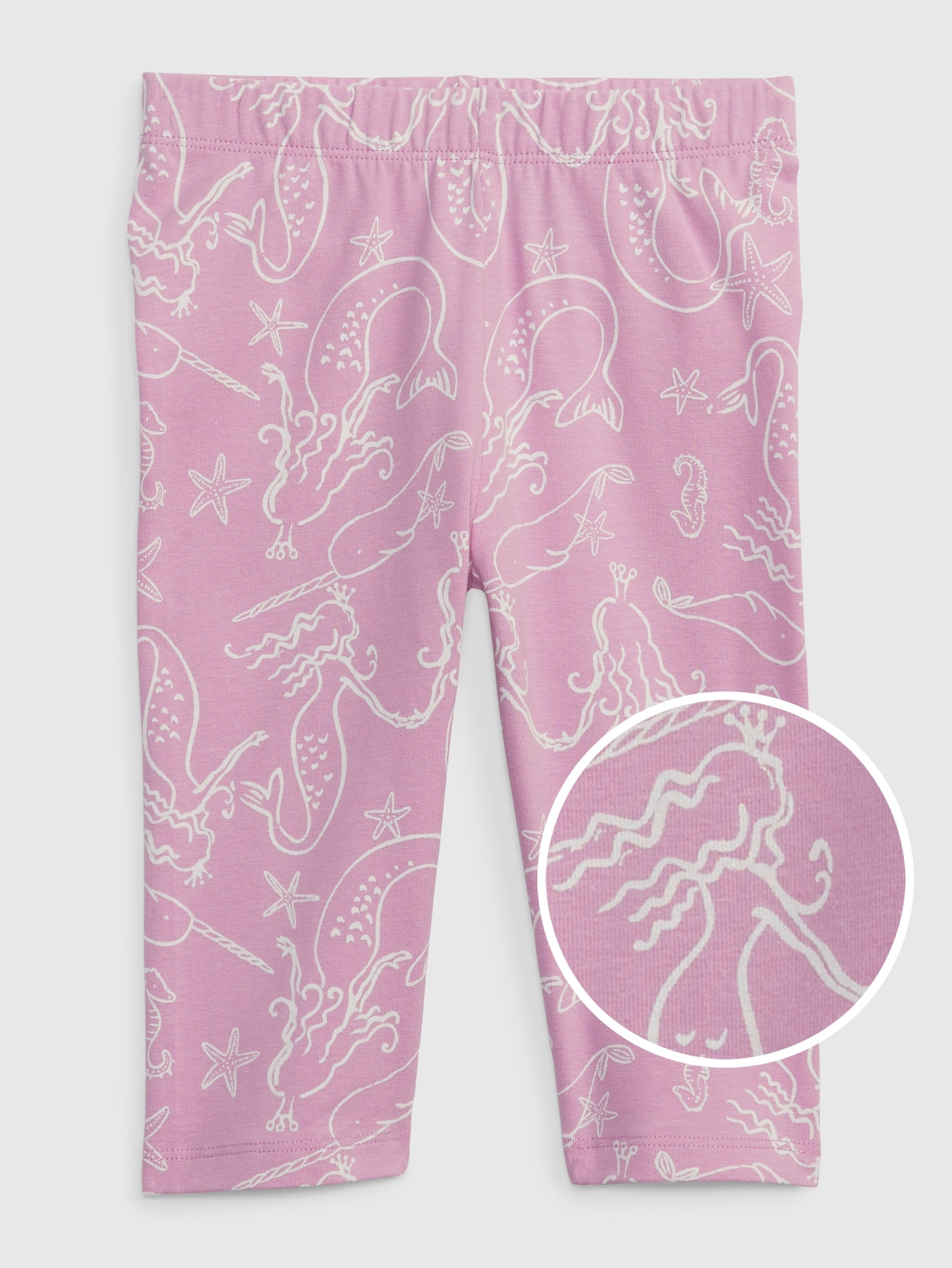 Baby organic capri leggings minta