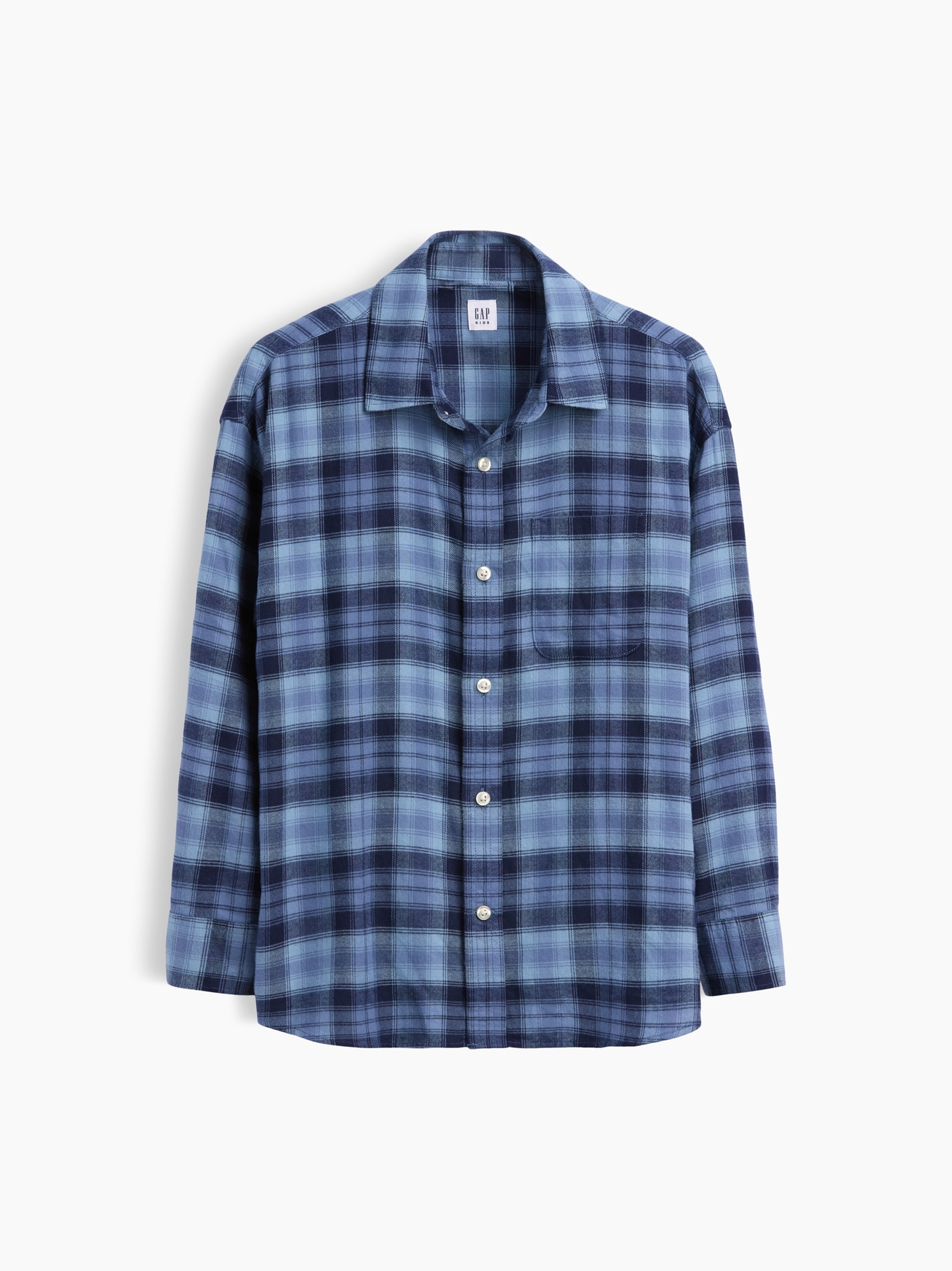 Kinder oversize flanellen overhemd - 002