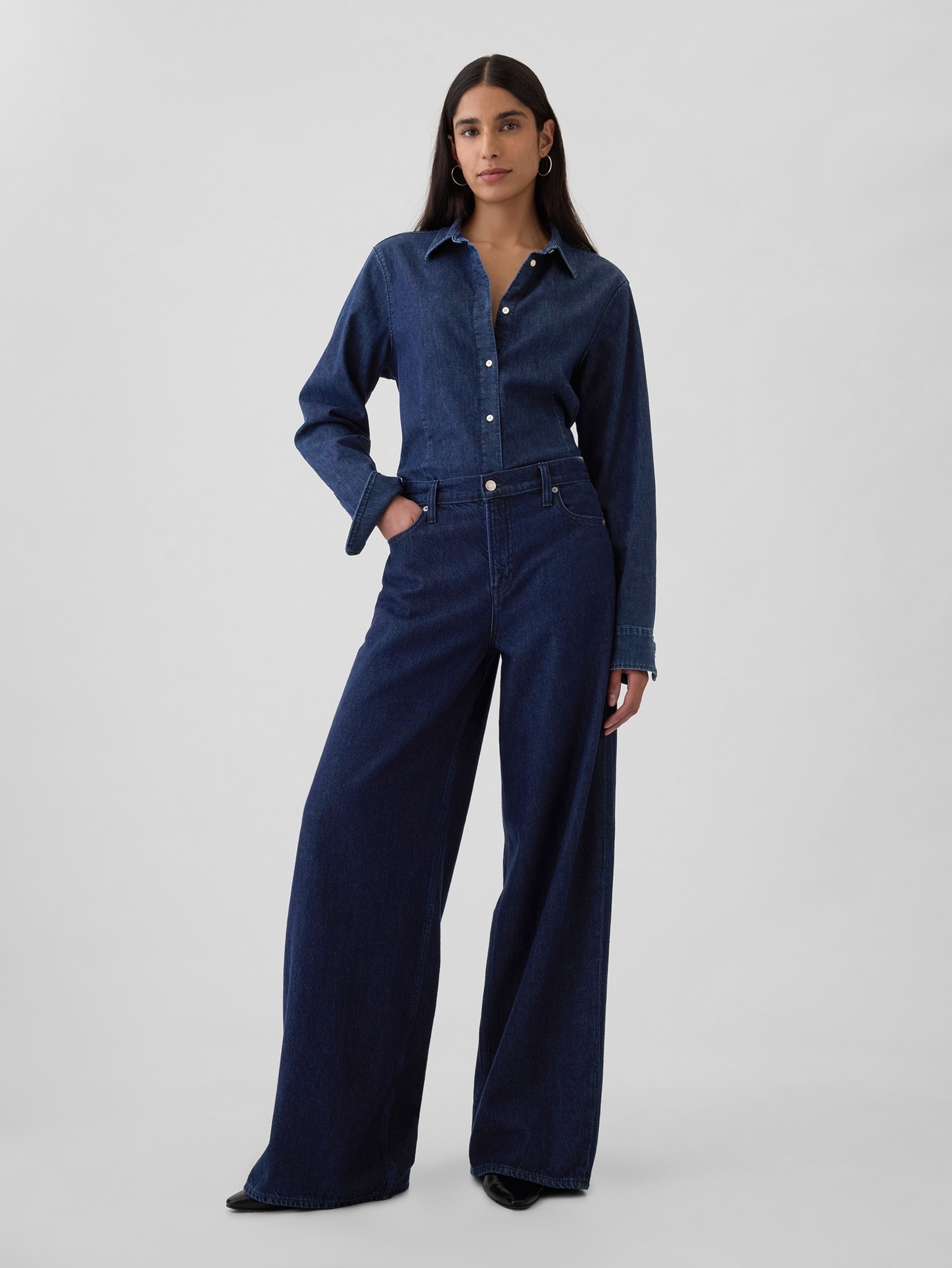 Damen Mid Rise UltraSoft Baggy Jeans