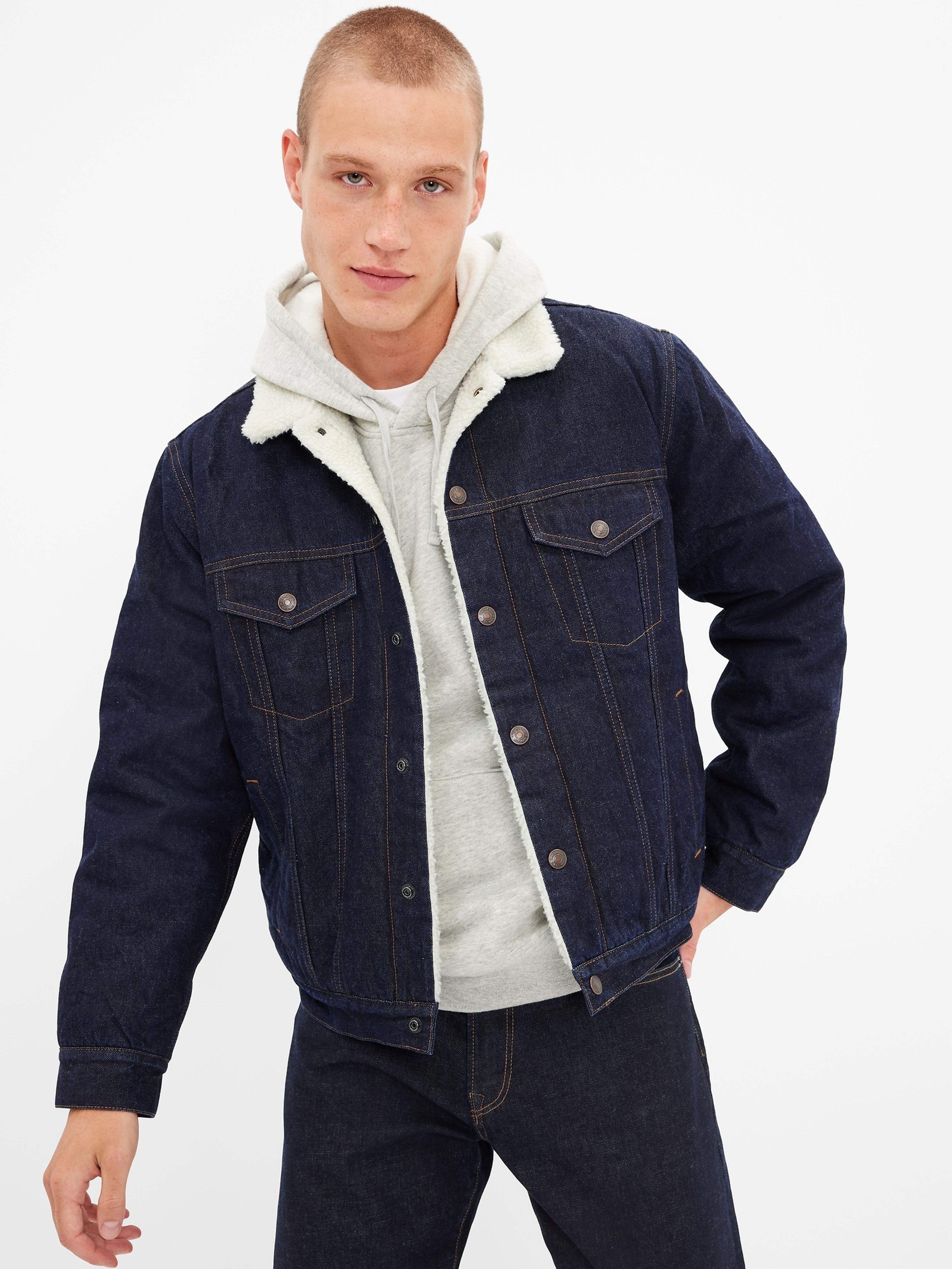 Gefütterte Jeansjacke