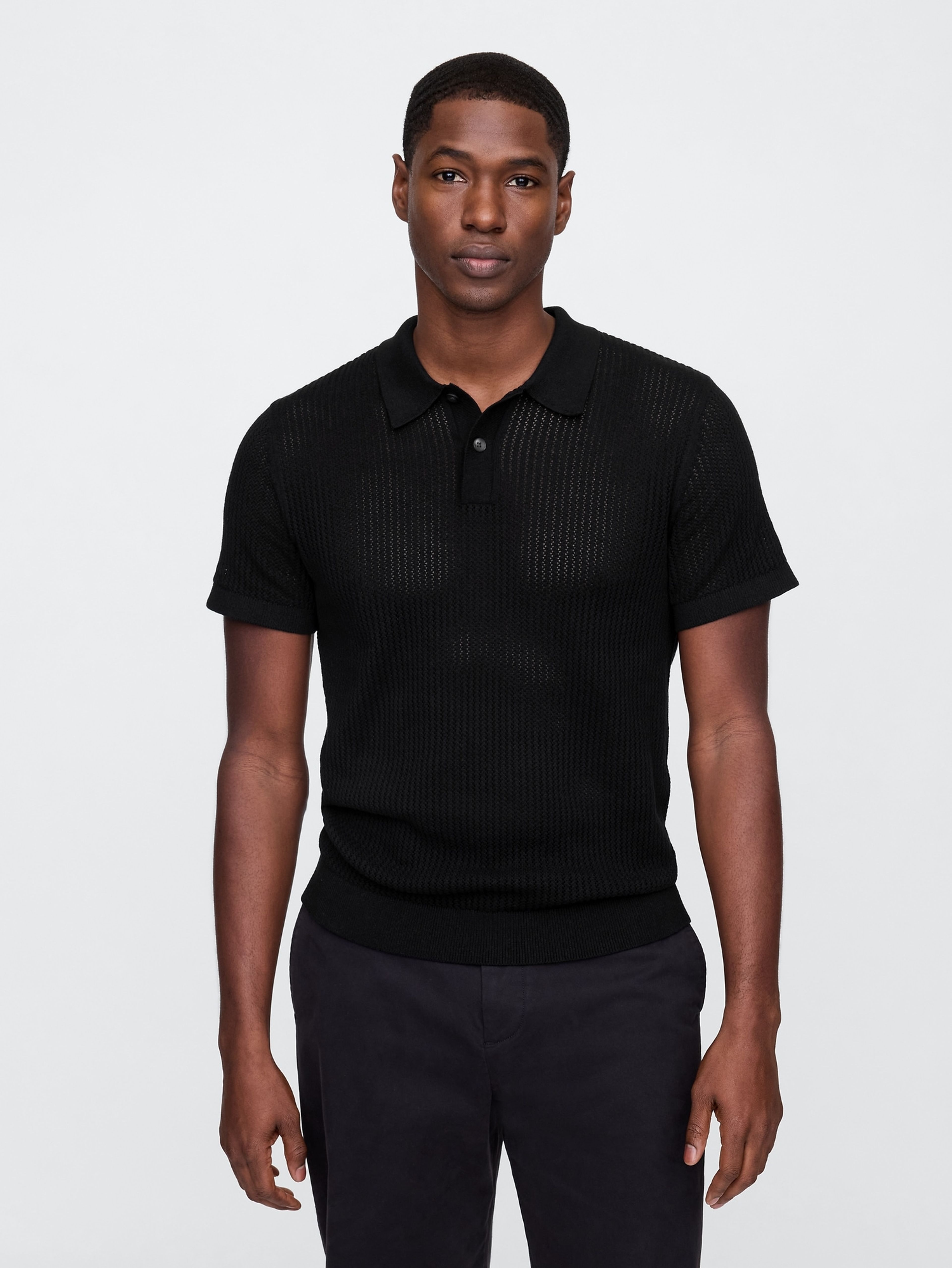 Tricou polo din tricot