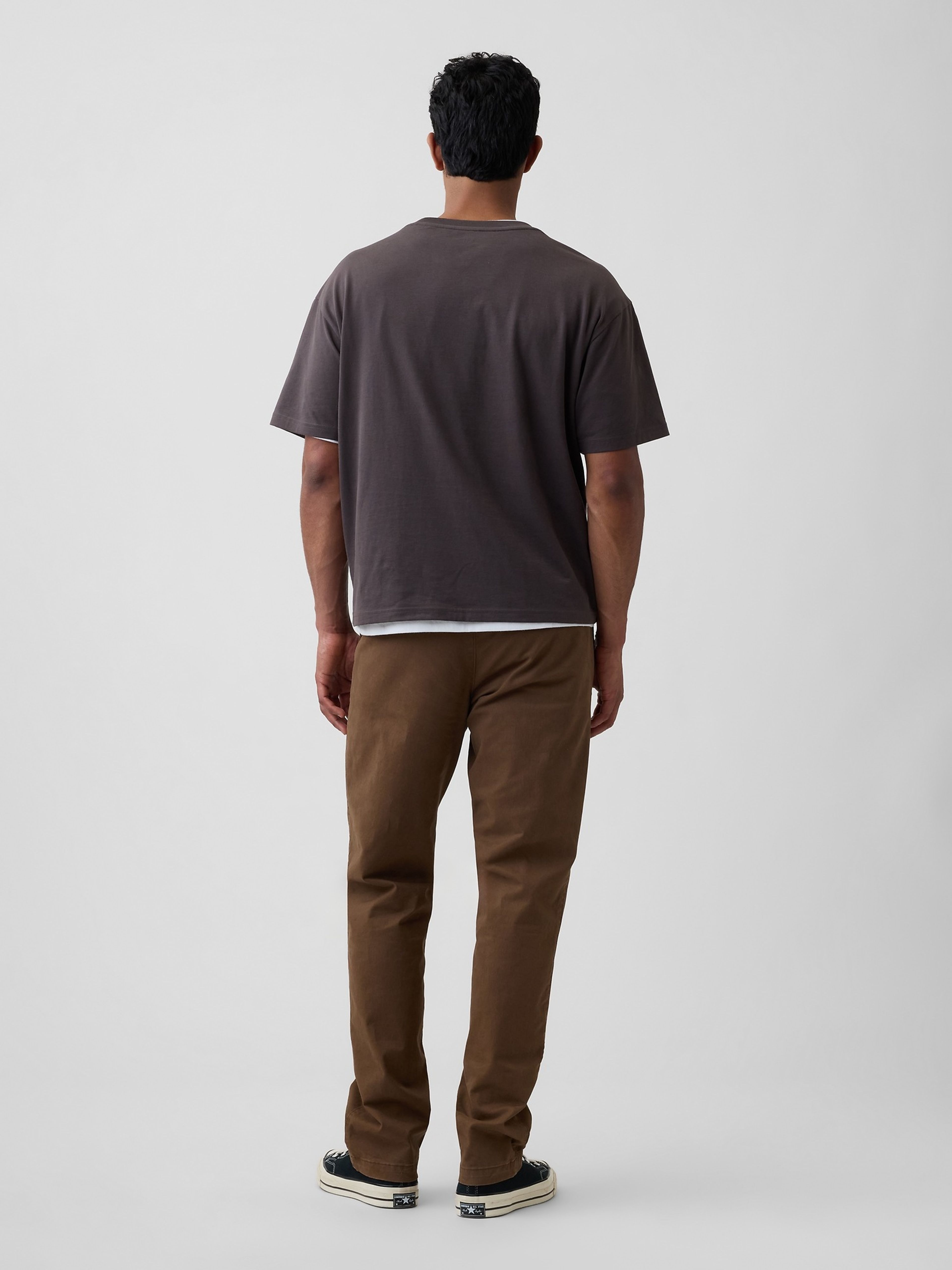 Khaki kalhoty Straight GapFlex - 002
