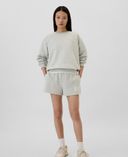 Short in felpa con logo-Grigio - 003