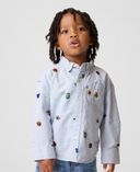 Baby Oversize Oxford-Hemd Big Shirt Brannan Bear-Blau - 002