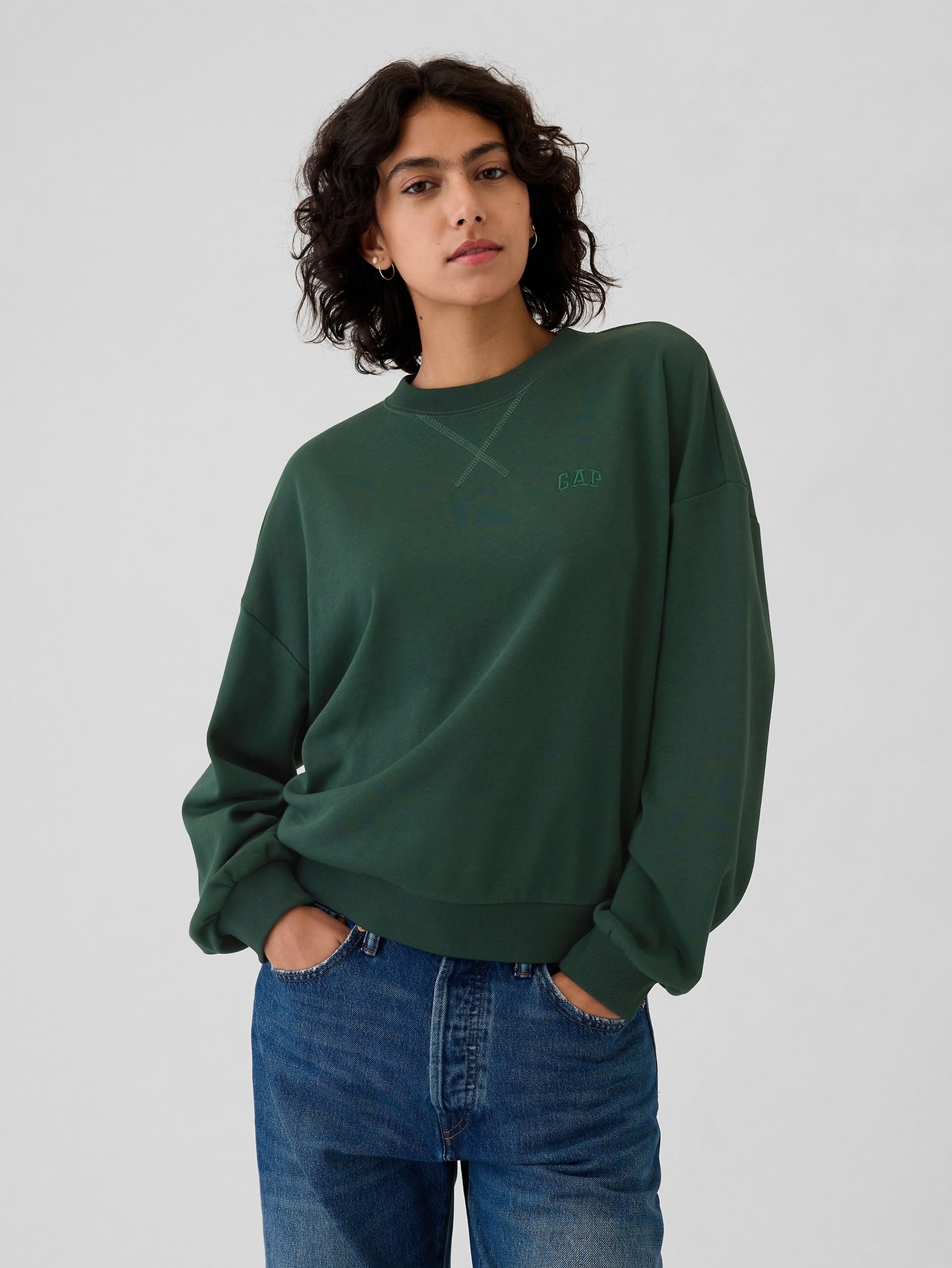 Bluza oversize z kapturem i logo