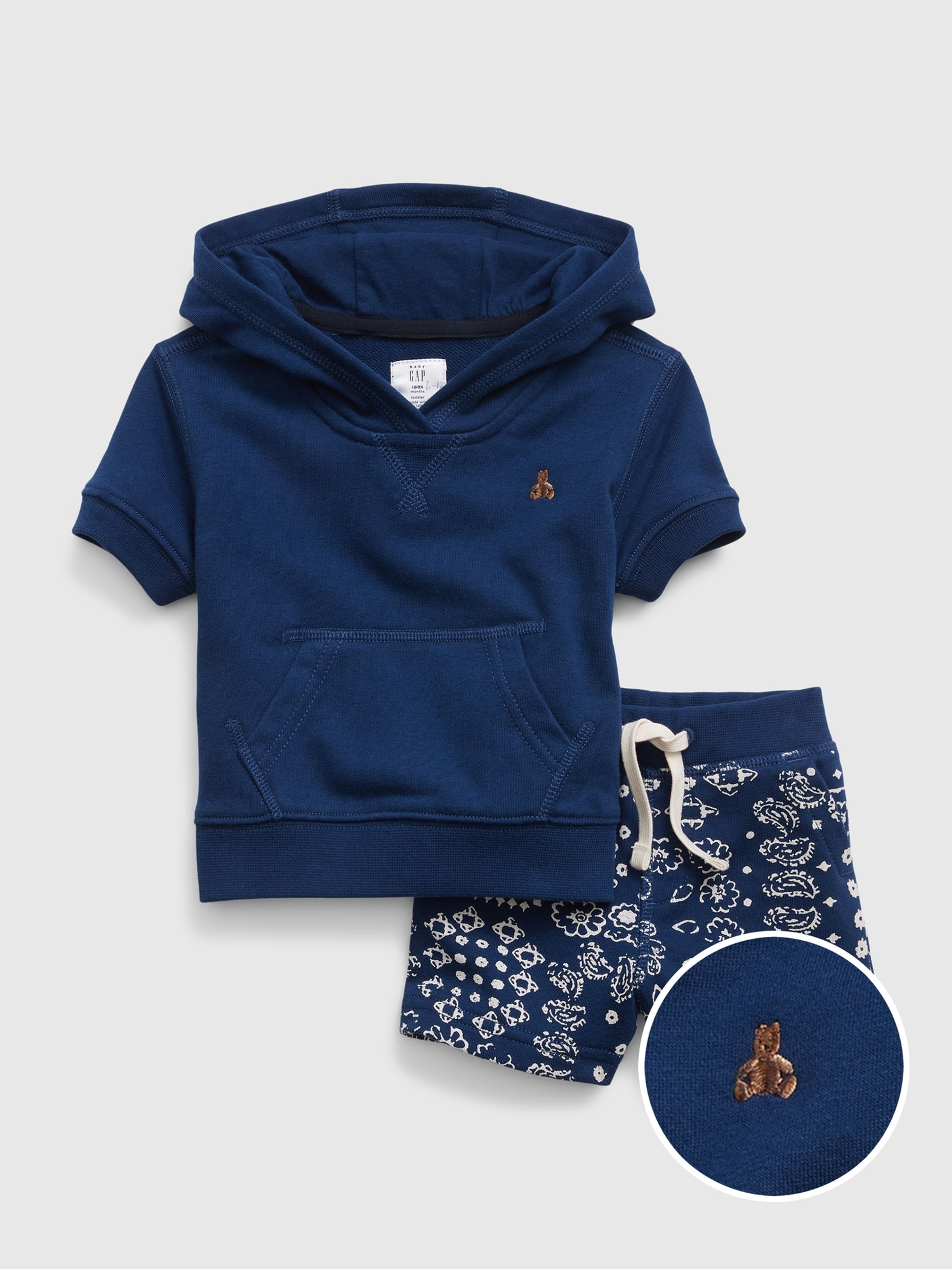 Baby set hanorac și pantaloni scurți