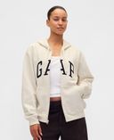 Sweatshirt zippé avec logo Gap-Beige - 001