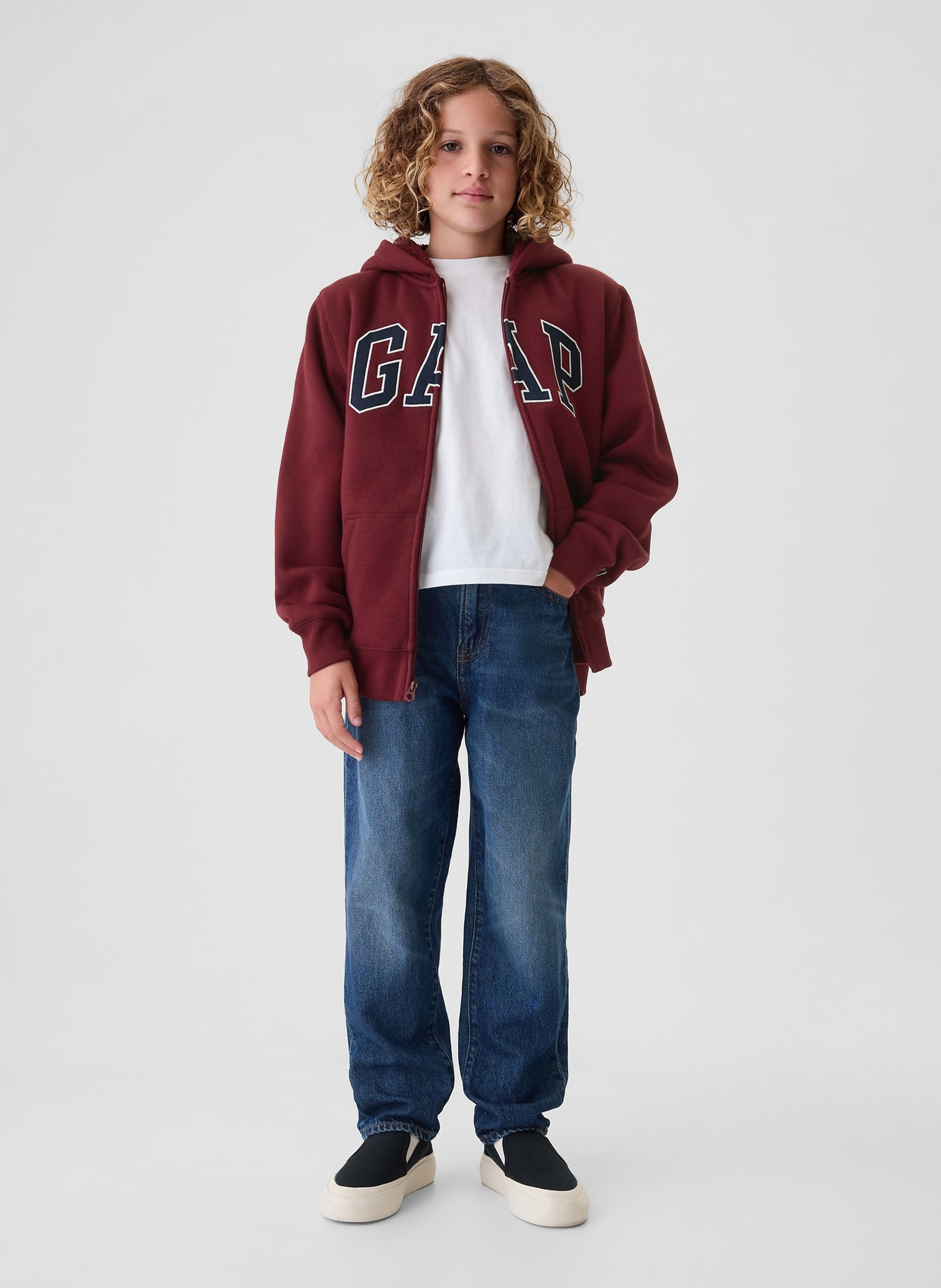 Sweat sherpa enfant avec logo - 003