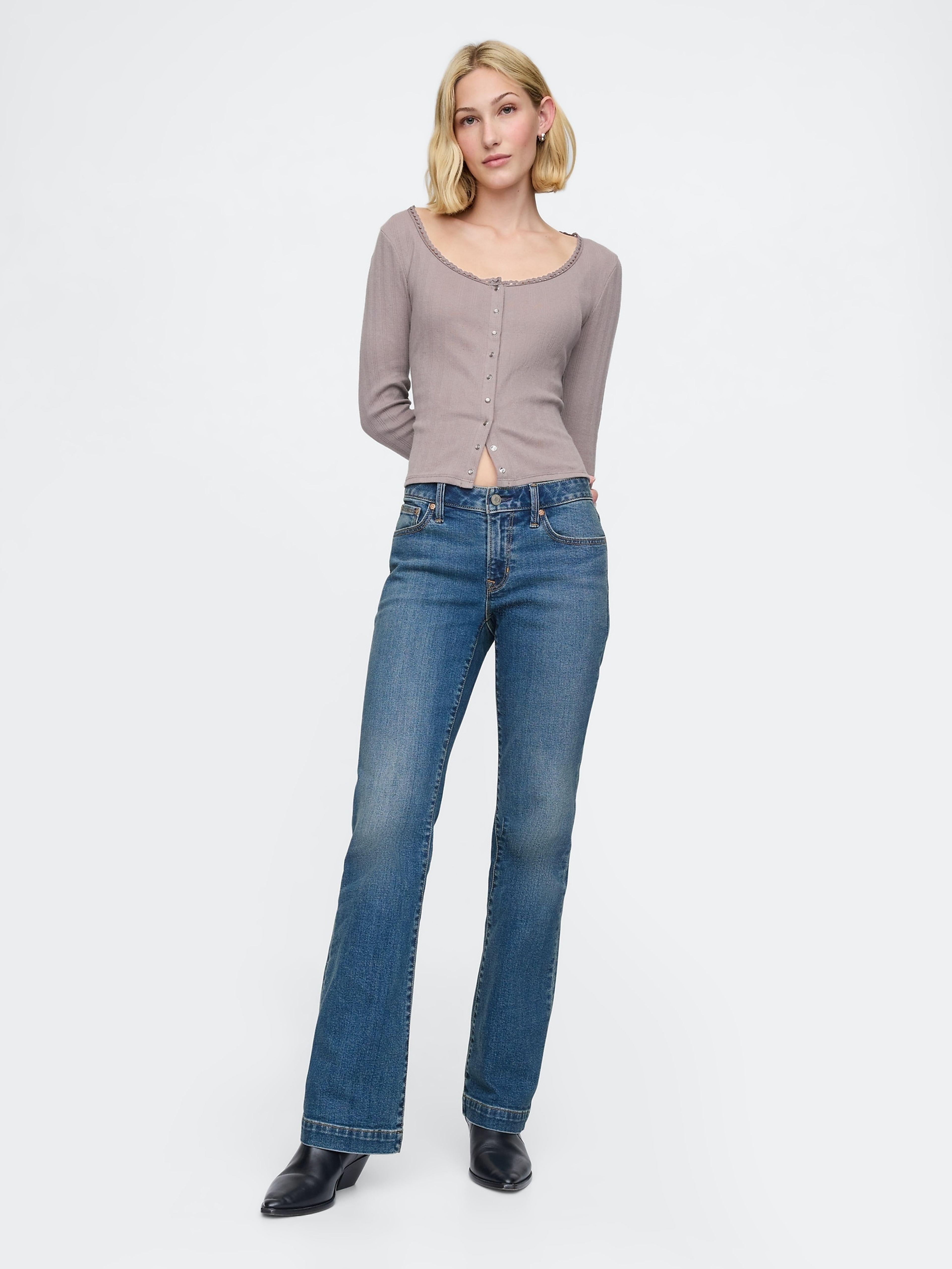 Damen-Jeans Low Rise Long & Lean