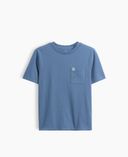T-shirt bambini con logo-Blu - 001