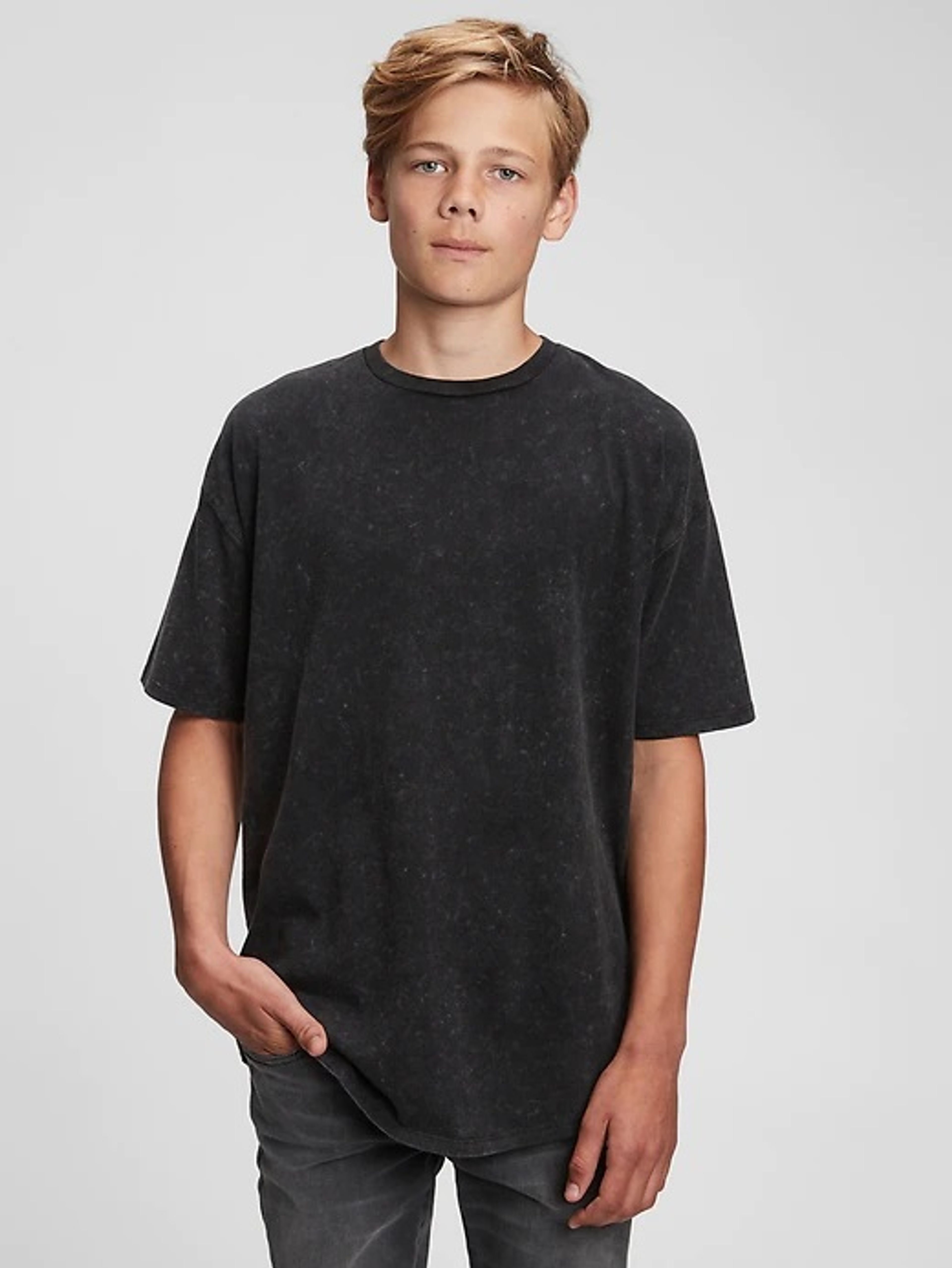 Kinder T-Shirt curved hem