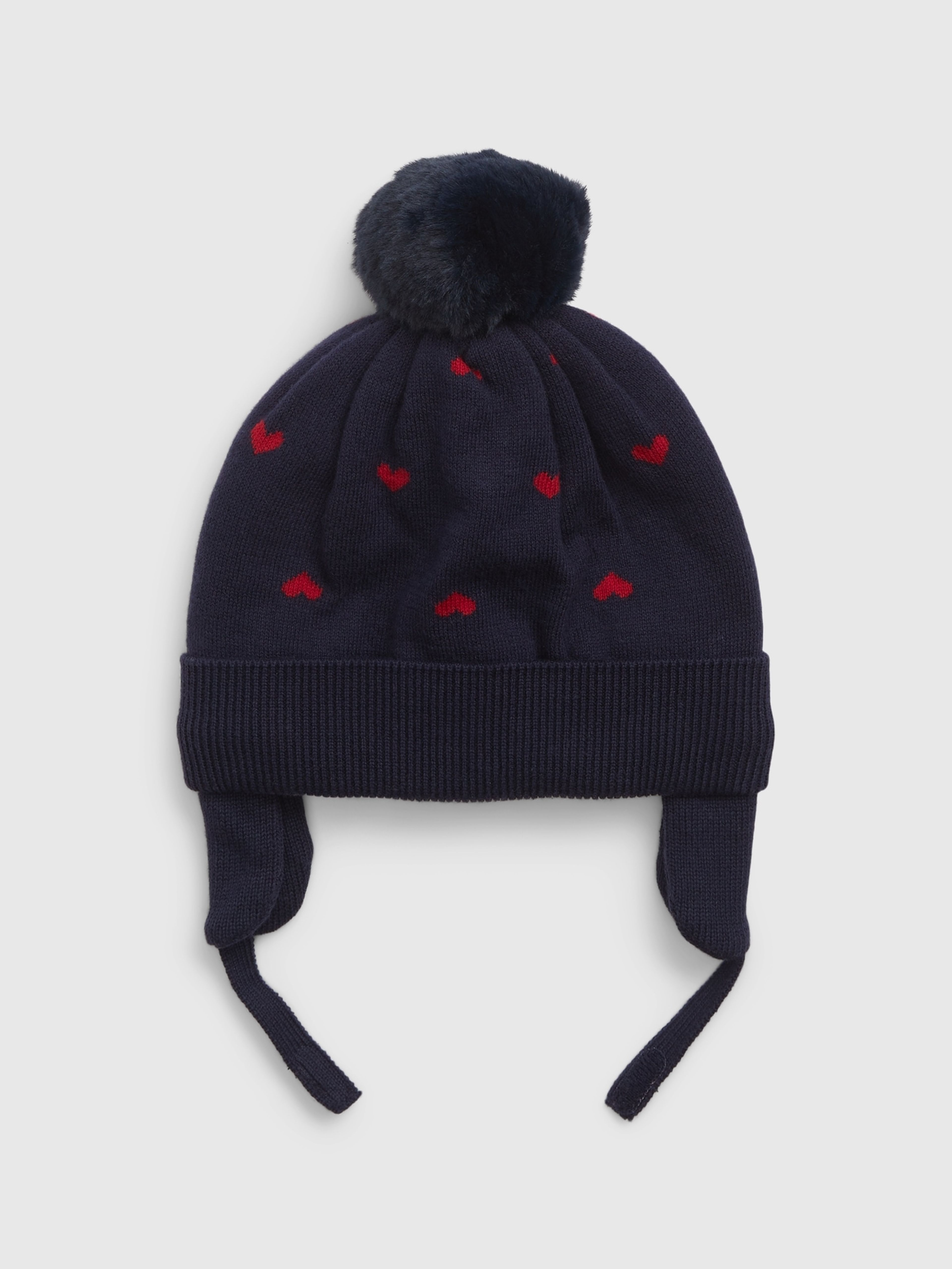 Baby Mütze mit Bommel