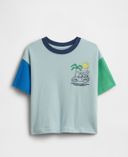 T-shirt bebé con logo-Azul - 002
