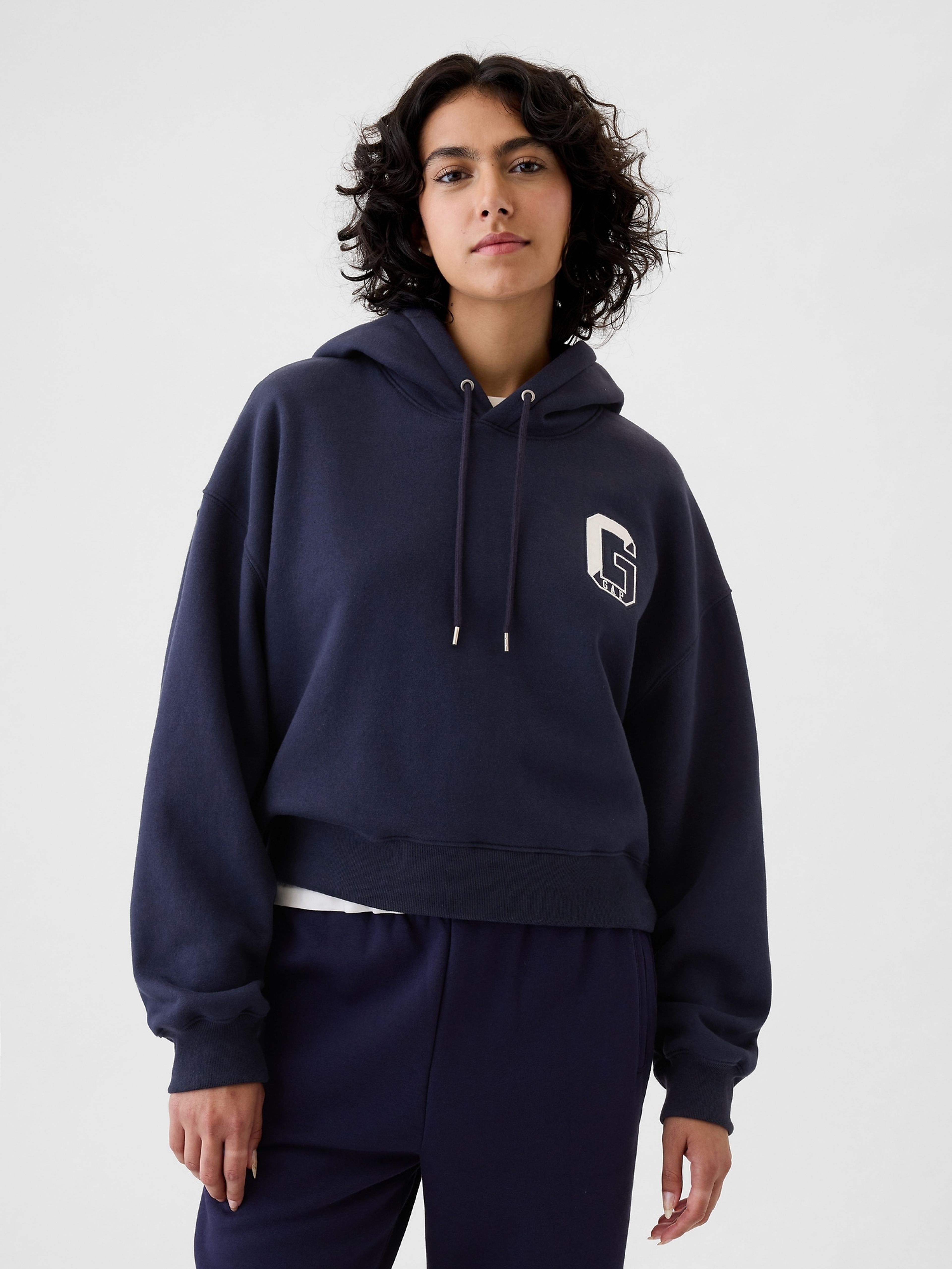 Crop-Sweatshirt mit Logo