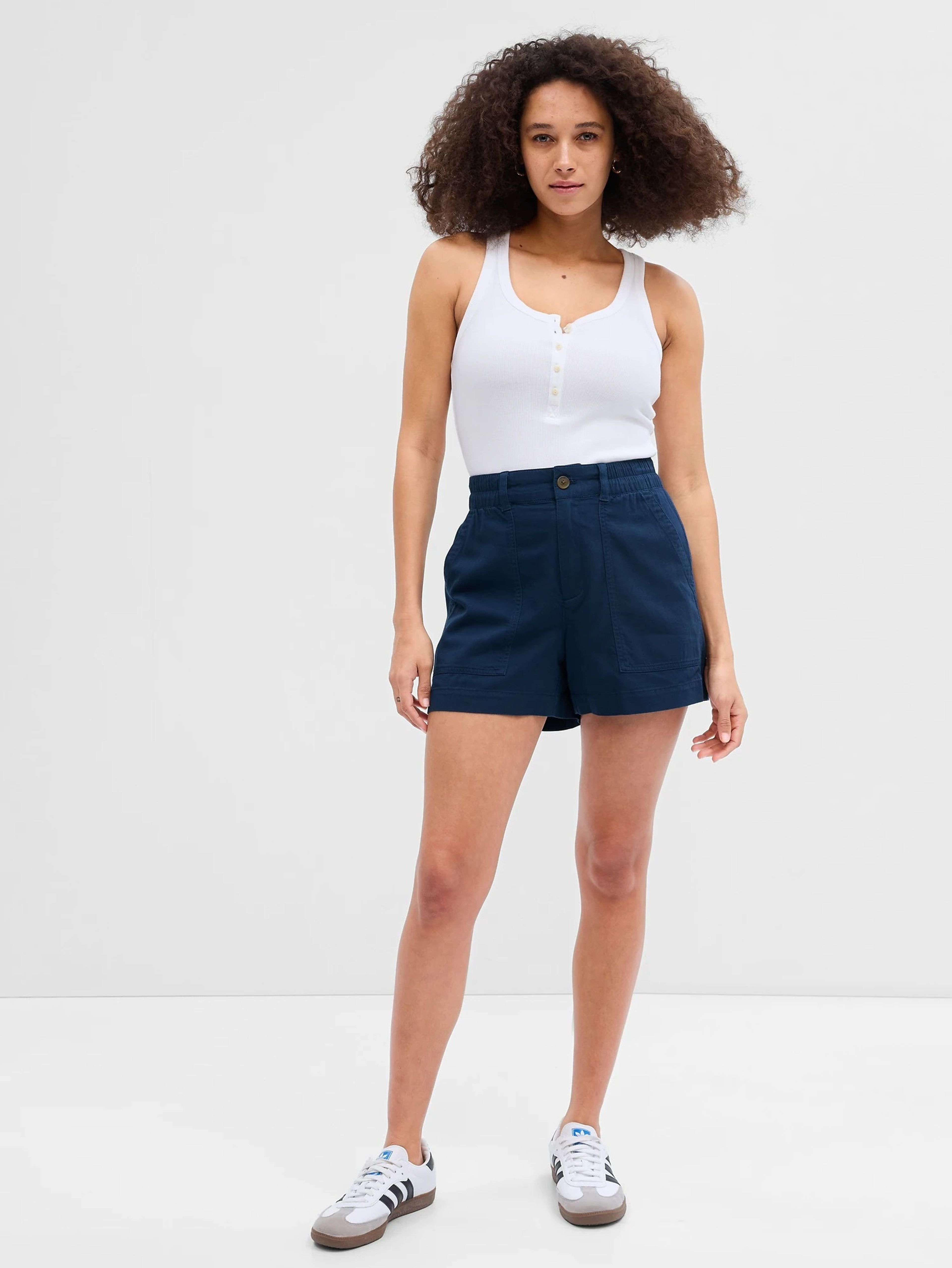 Hochtaillierte Shorts Utility