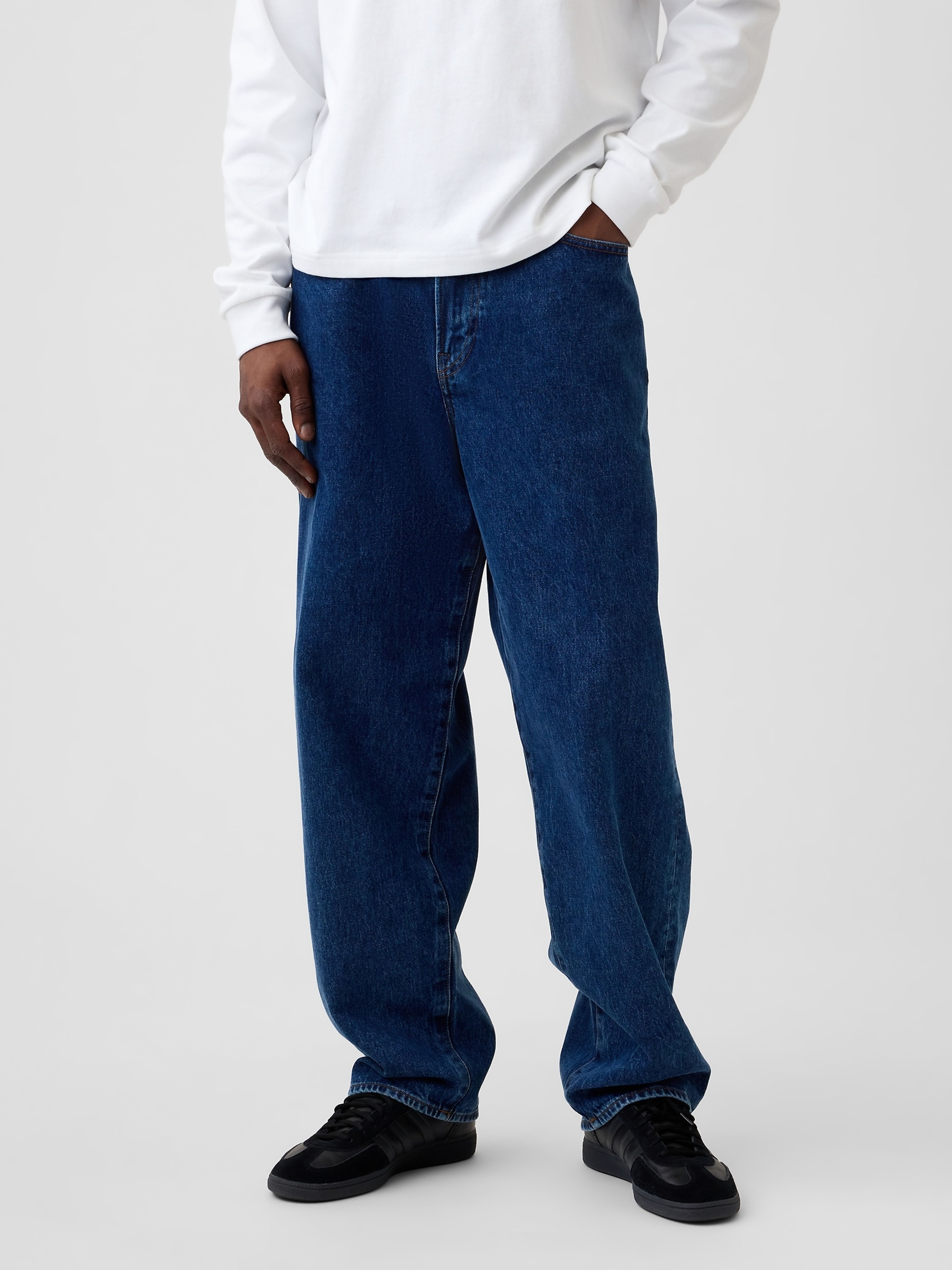 Džínsy Mid Rise Baggy unisex - 002