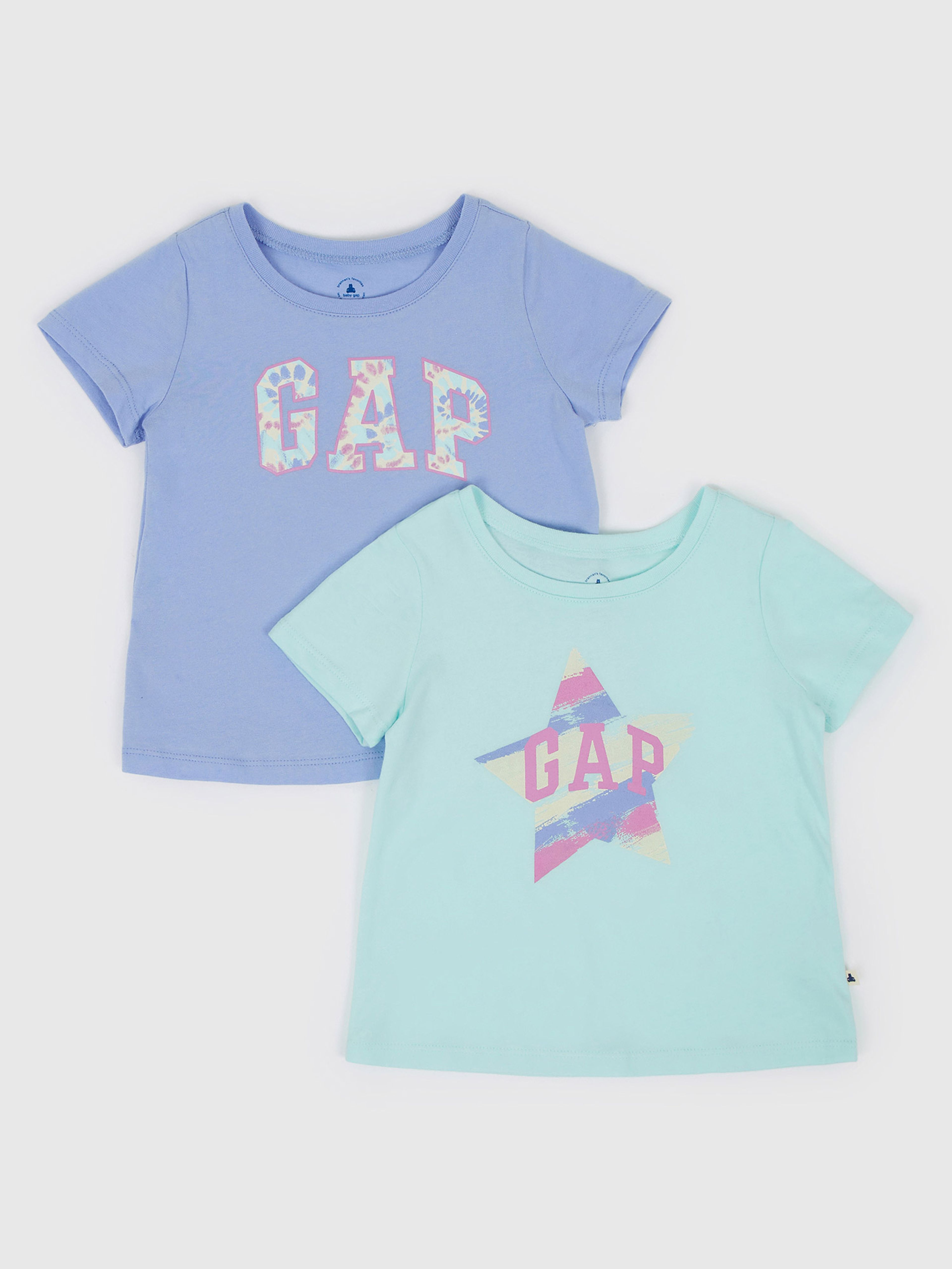 Kinder T-Shirts GAP Logo, 2 Stück