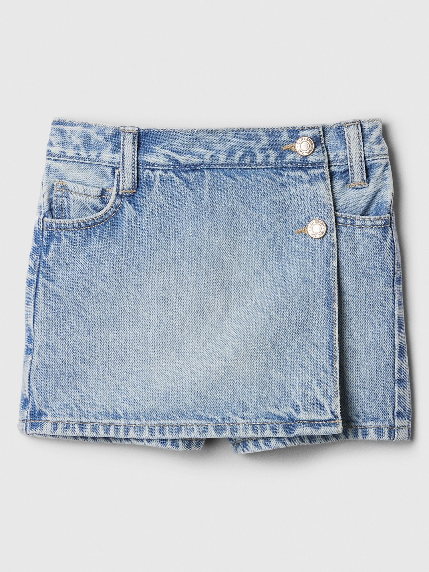 Fustă denim cu șort pentru copii | GAP.ro